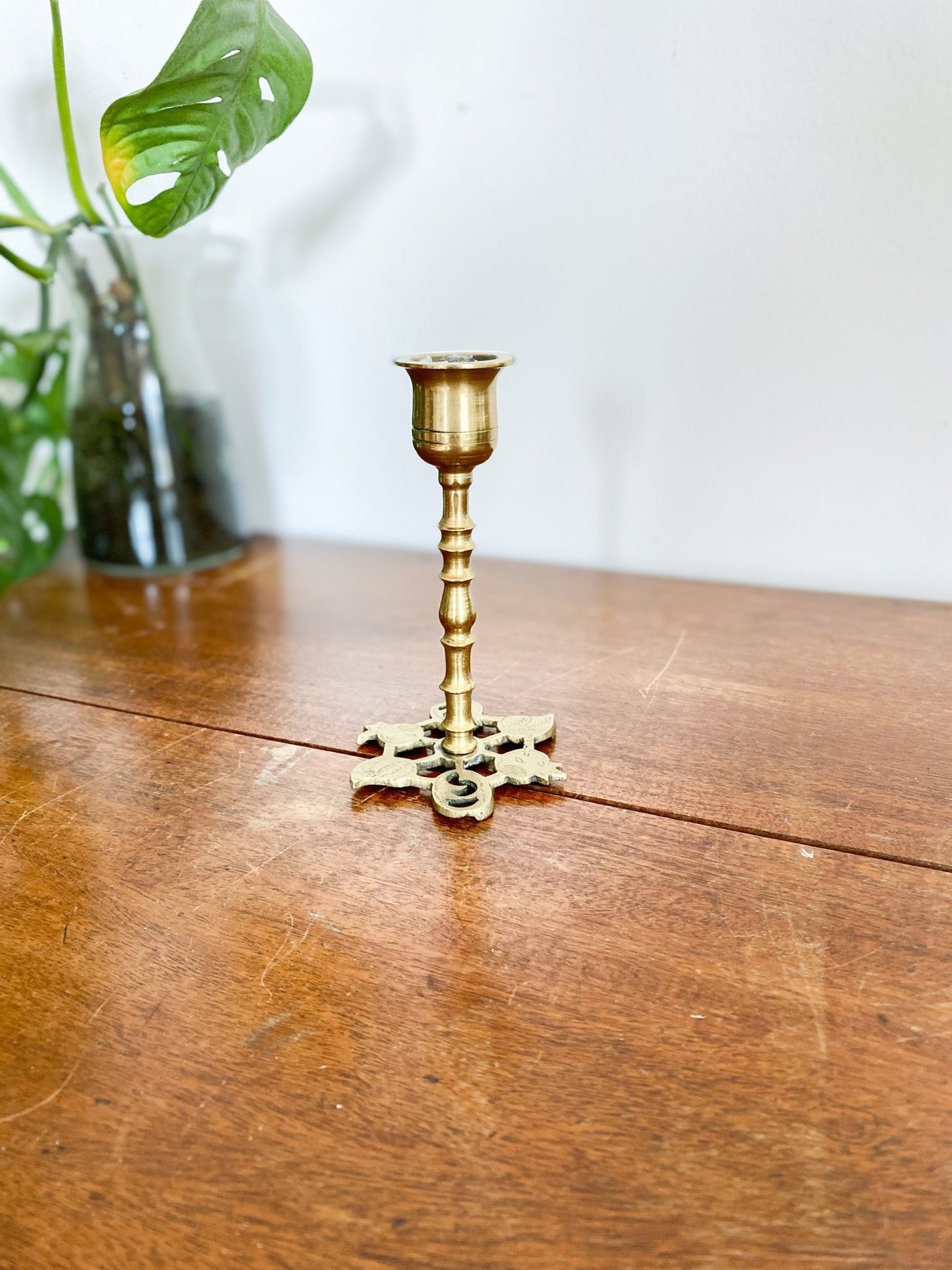 Pineapple Base Brass Candlestick Holder - Perth Market