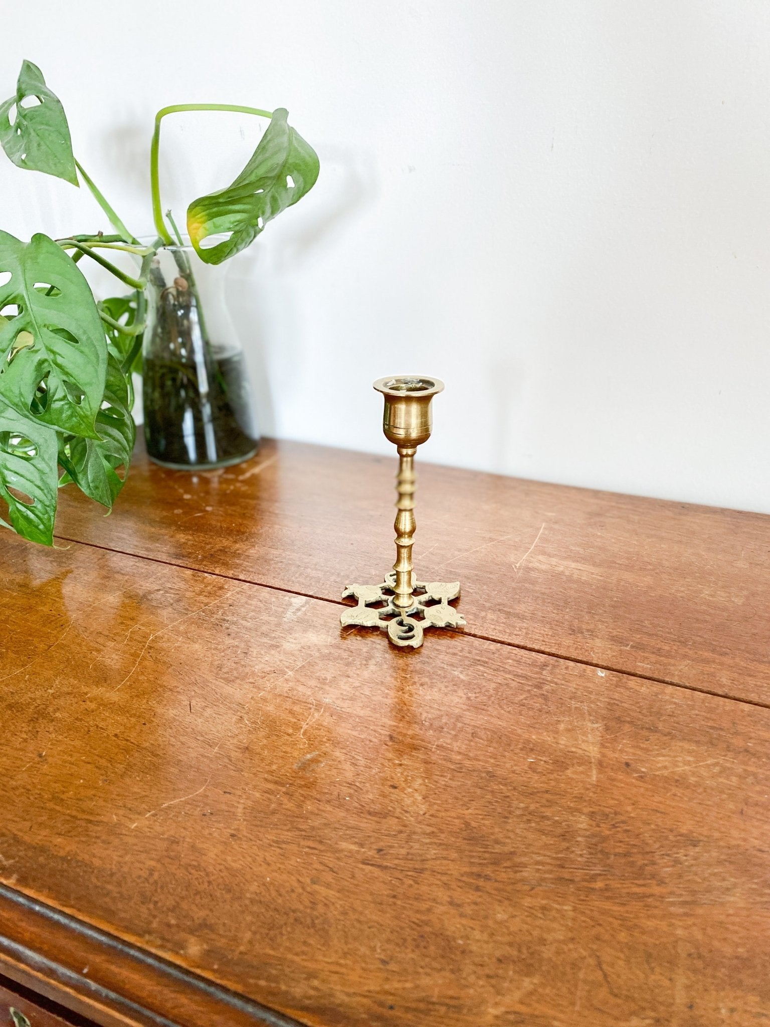 Pineapple Base Brass Candlestick Holder - Perth Market