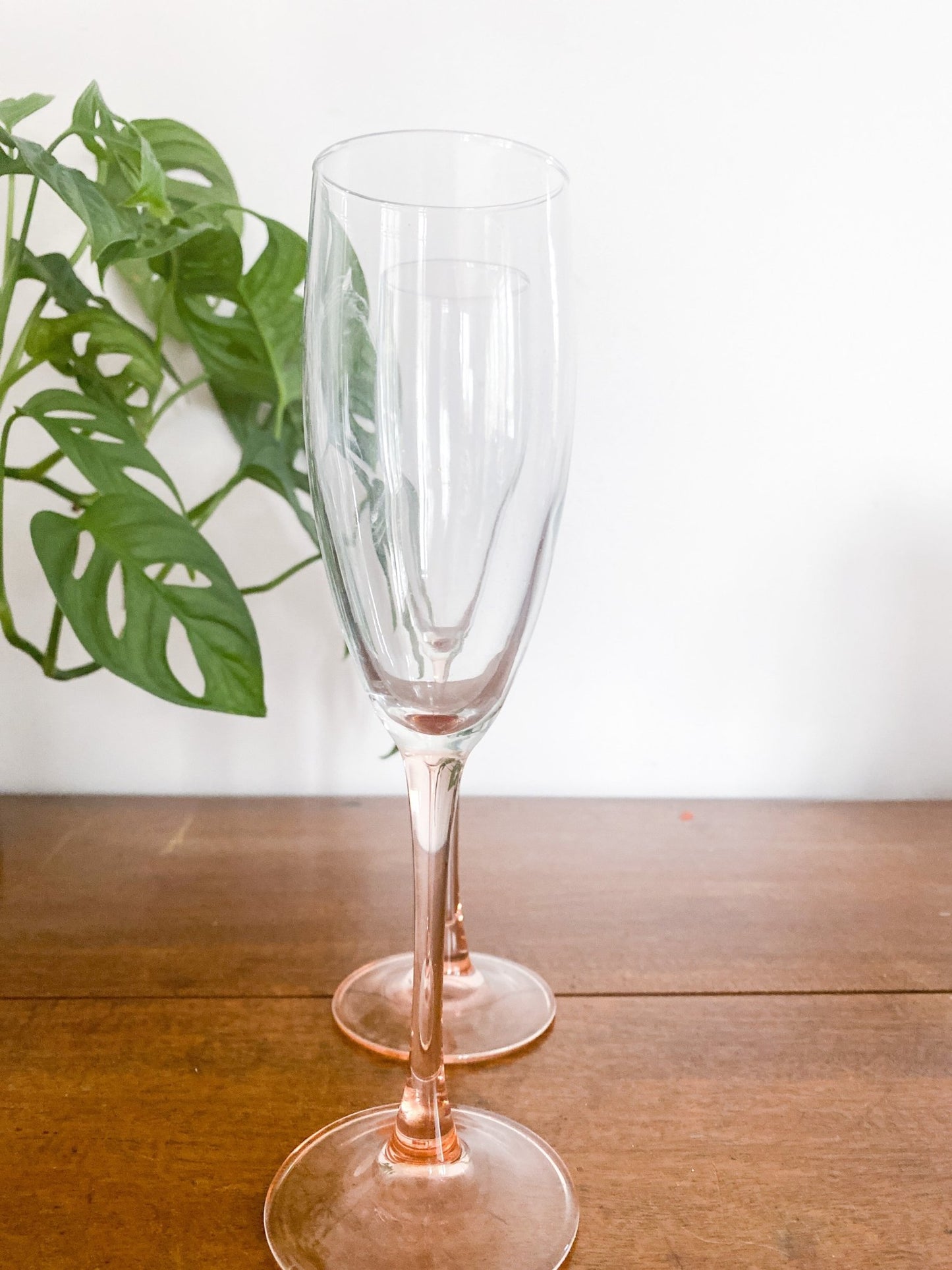 Pink Stemmed Champagne Glasses (Set of 2) - Perth Market