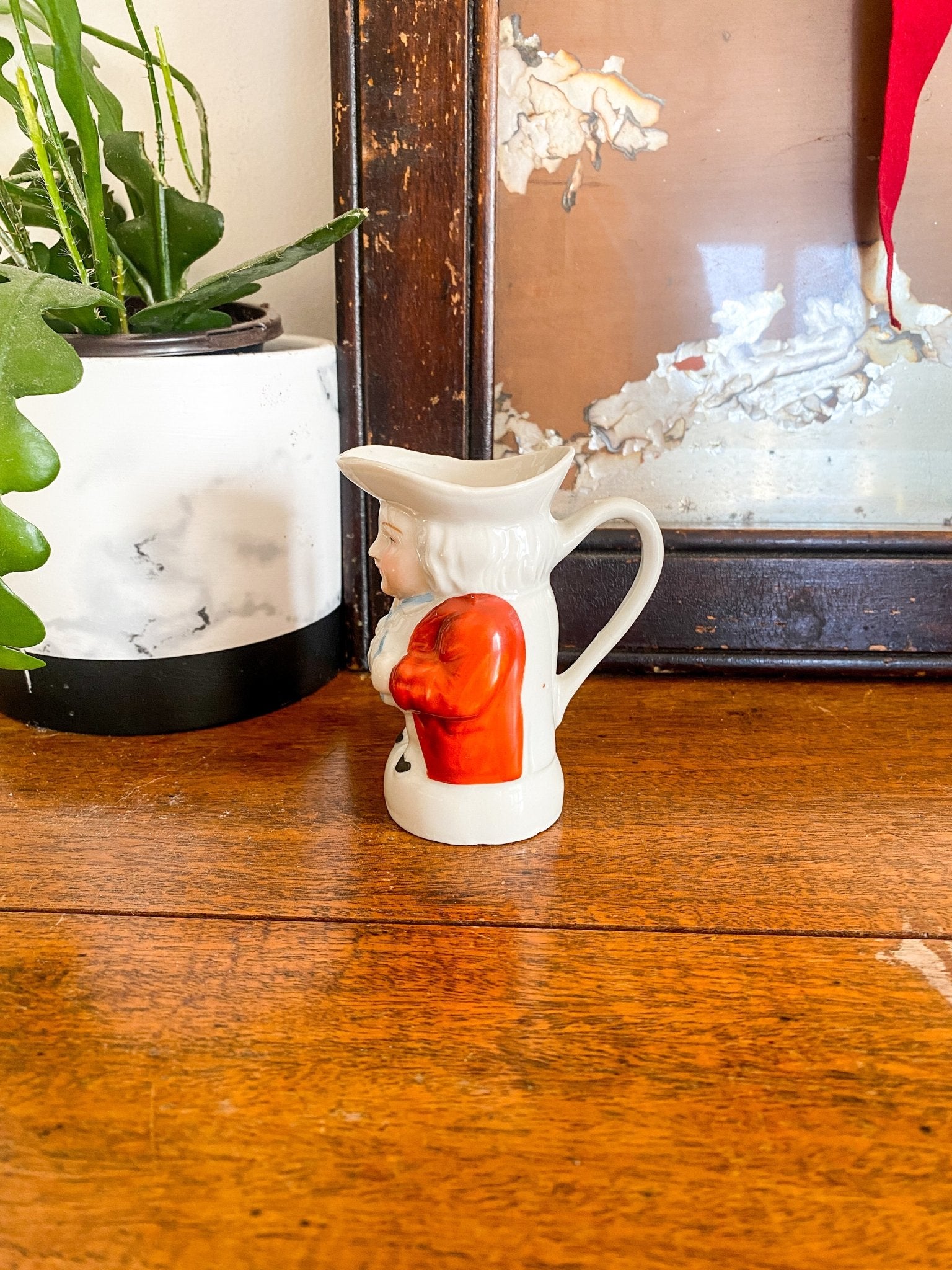 Red and White Toby Jug - Perth Market