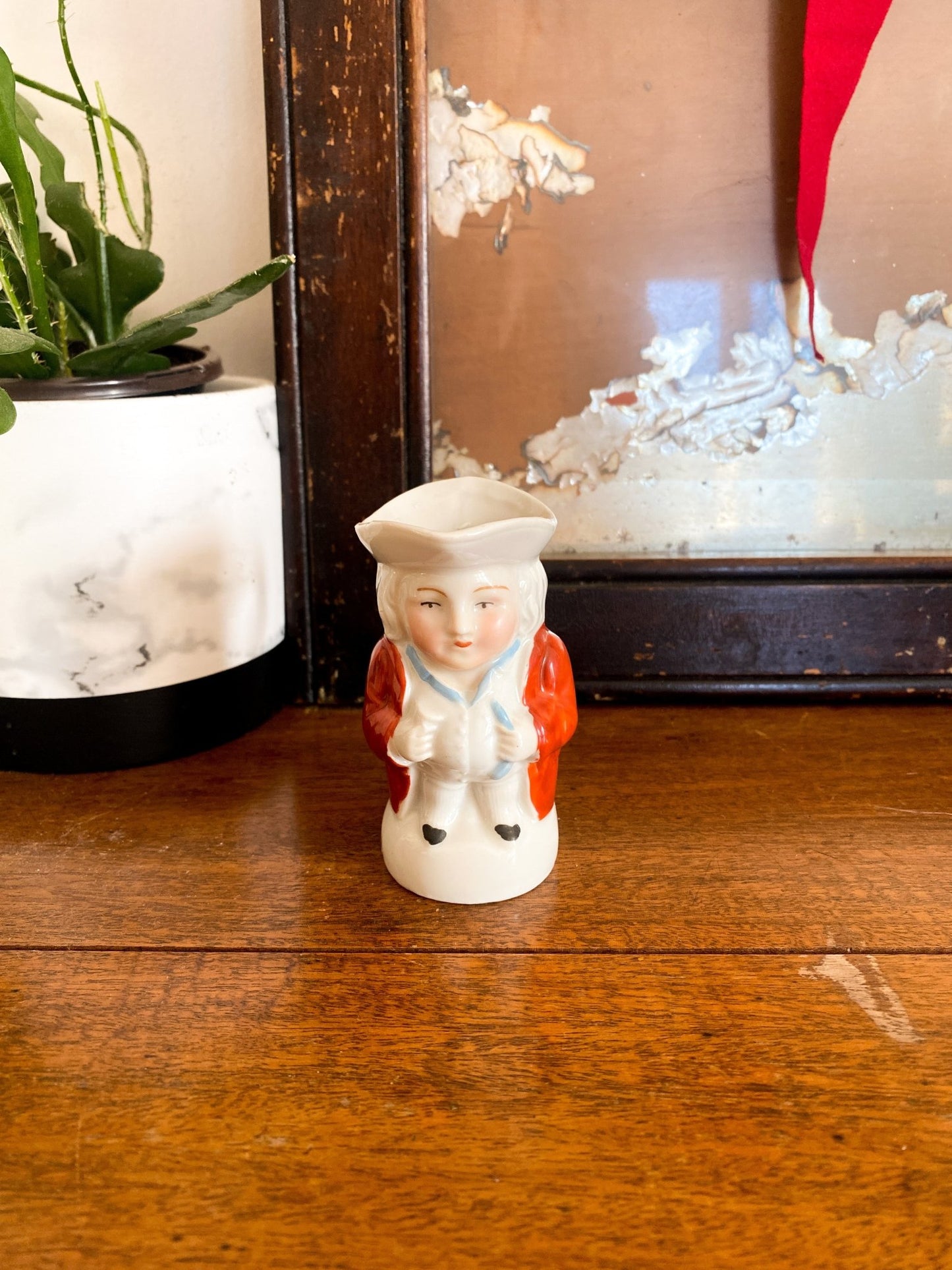 Red and White Toby Jug - Perth Market