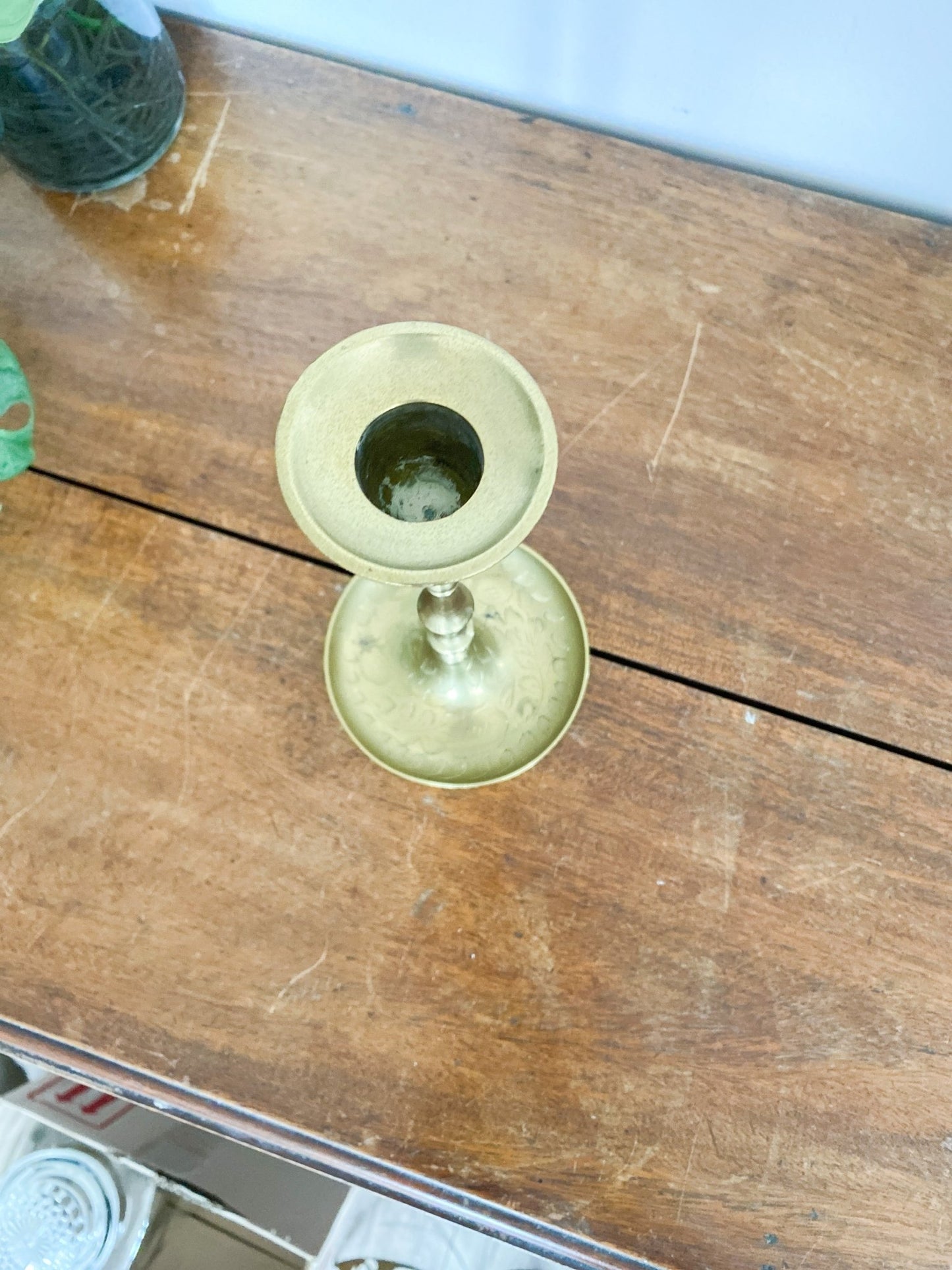 Round Base Brass Candlestick Holder - Perth Market