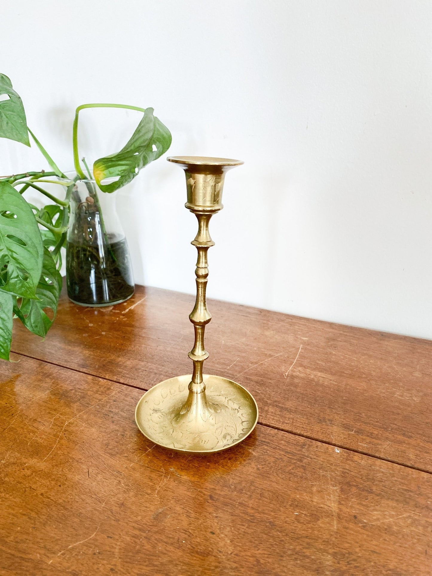 Round Base Brass Candlestick Holder - Perth Market