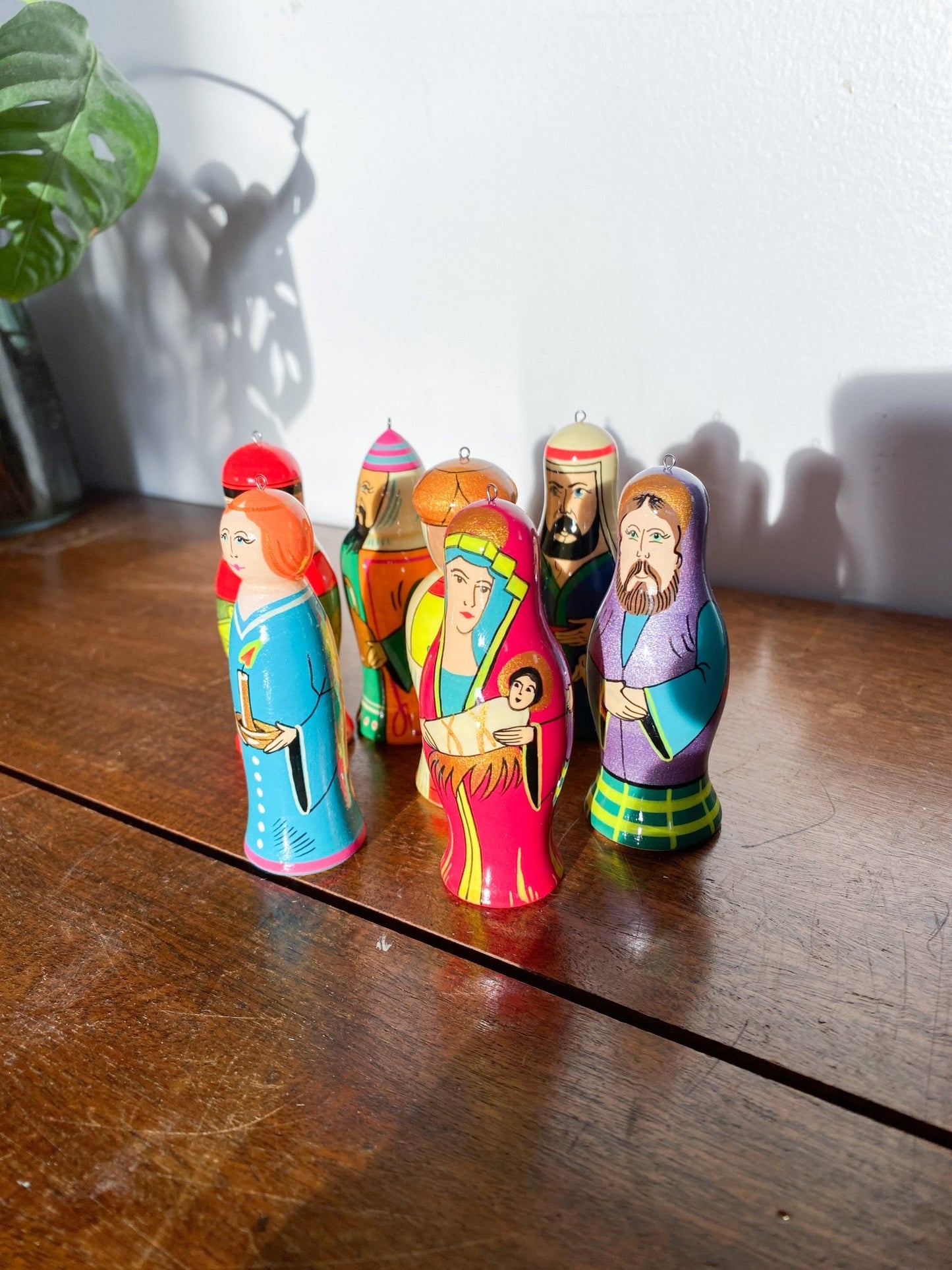 Russian Nativity Scene Wooden Ornaments - Perth Market