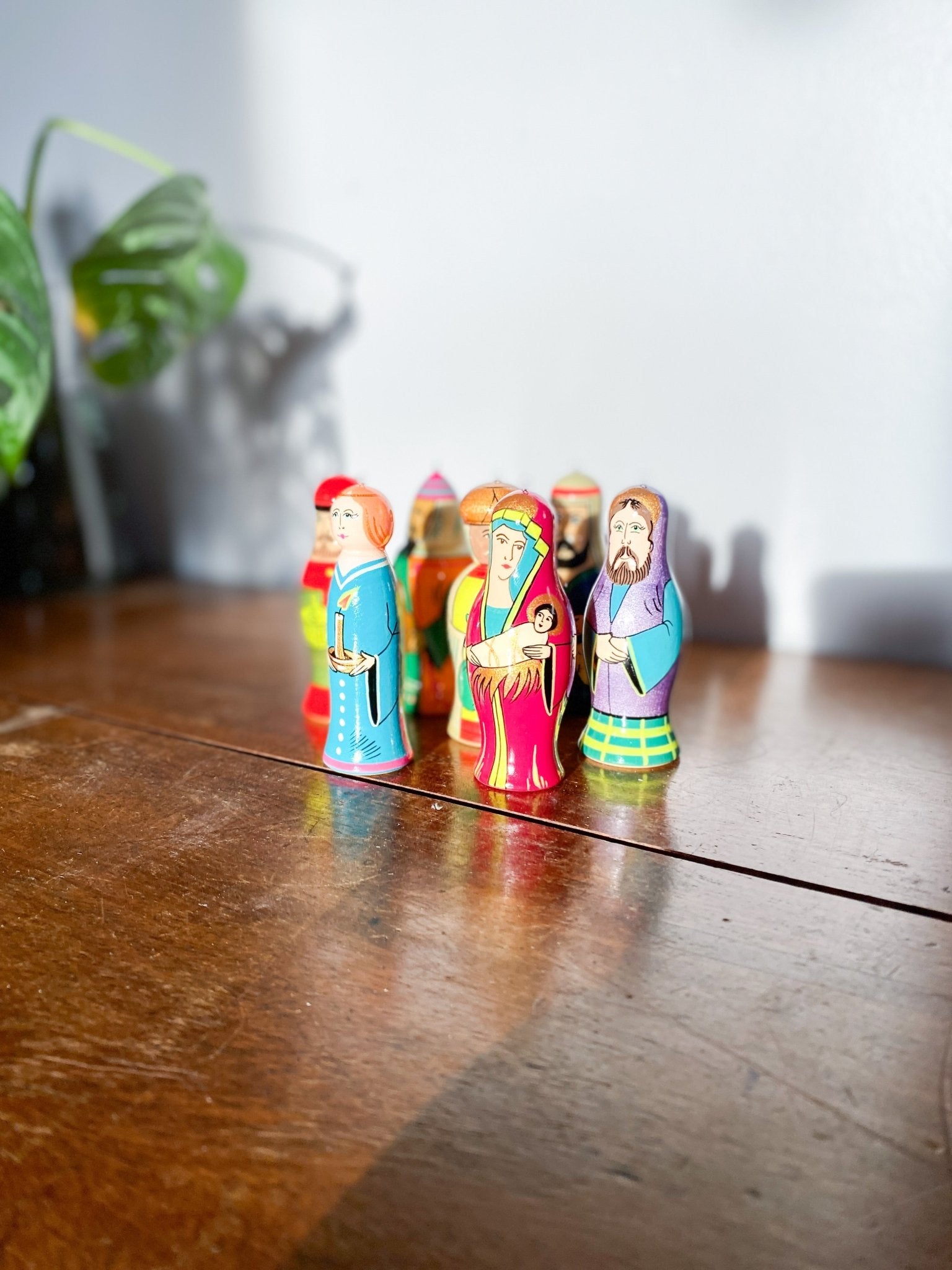 Russian Nativity Scene Wooden Ornaments - Perth Market