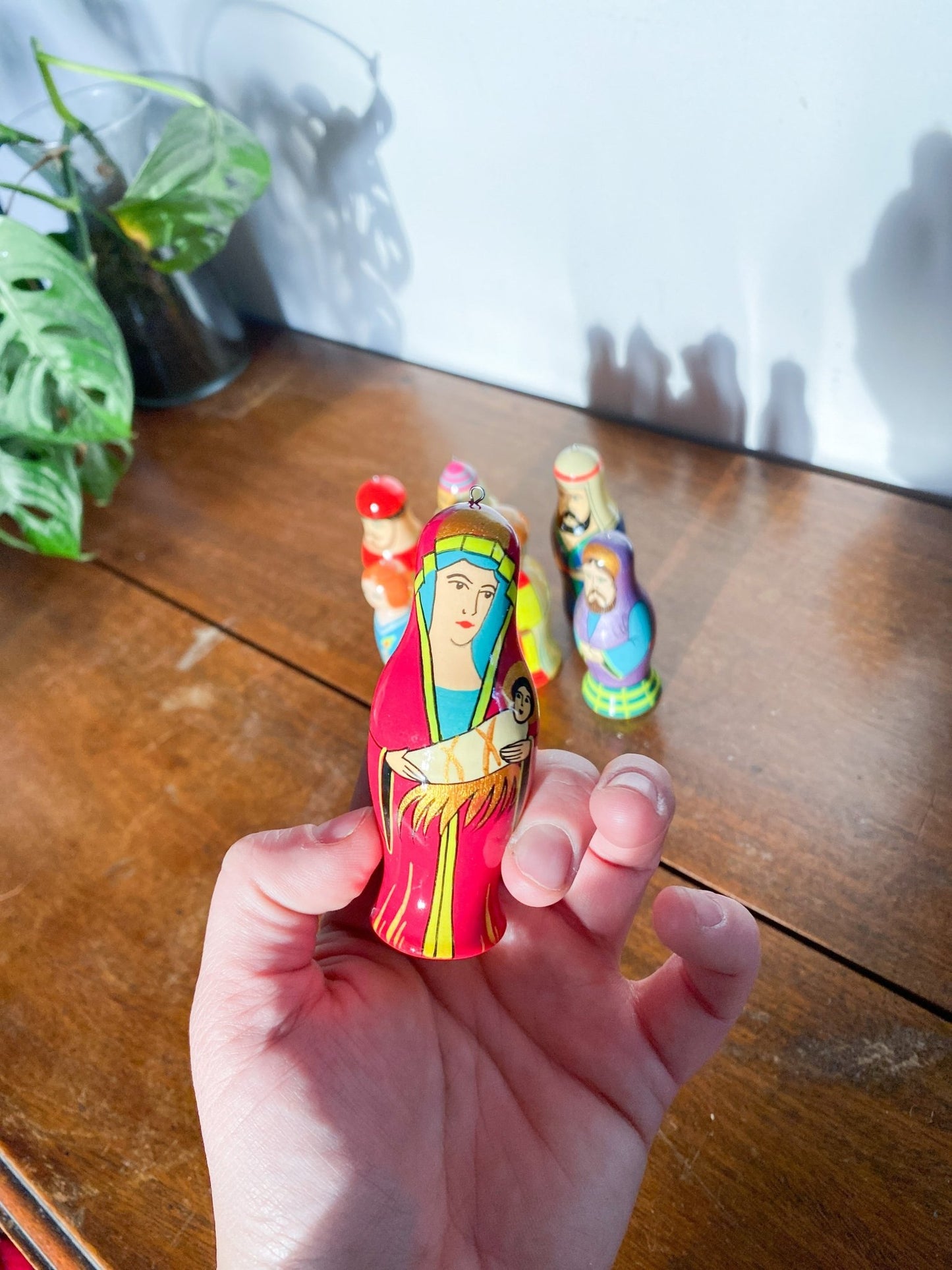 Russian Nativity Scene Wooden Ornaments - Perth Market