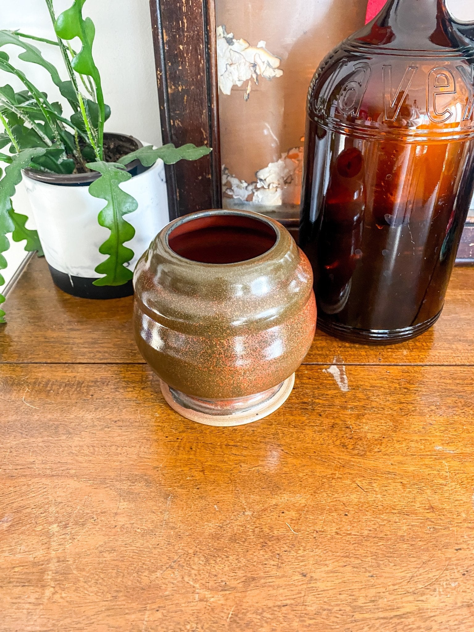 Rust and Brown Glazed Vase - Perth Market