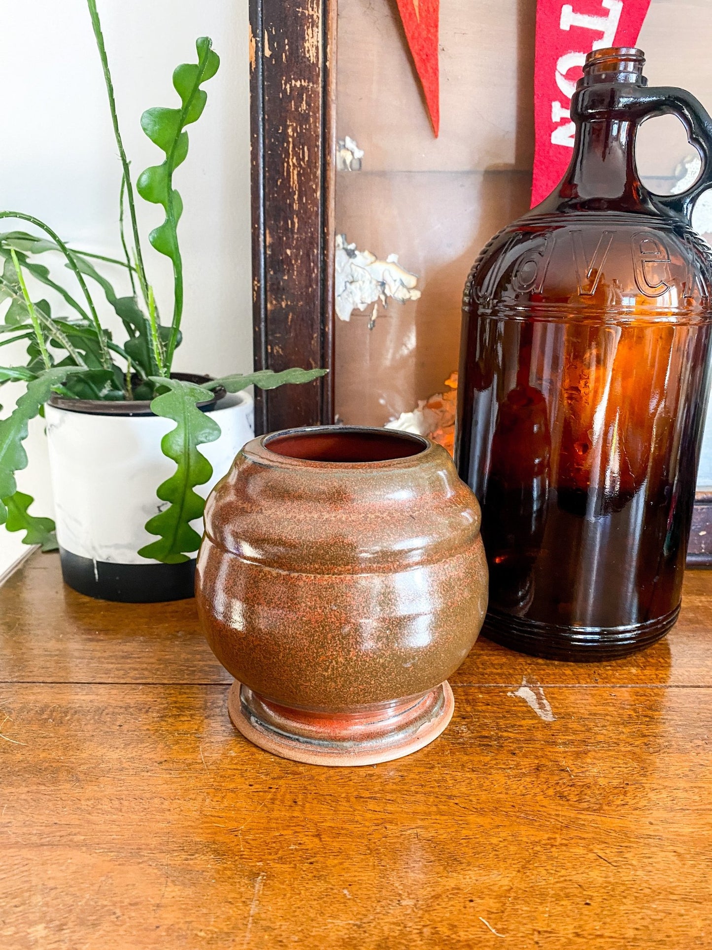 Rust and Brown Glazed Vase - Perth Market