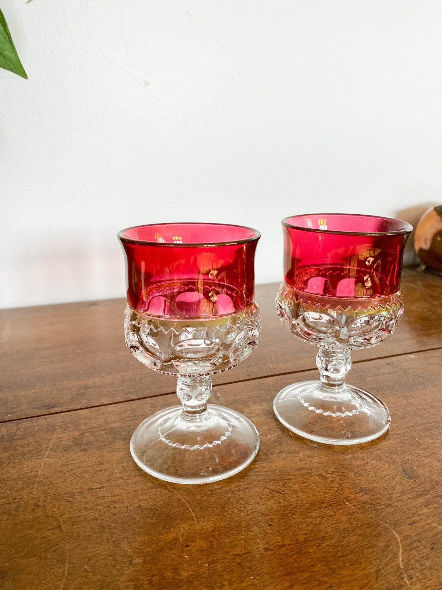 Set of 2 Ruby Bavarian Wine Glasses - Perth Market