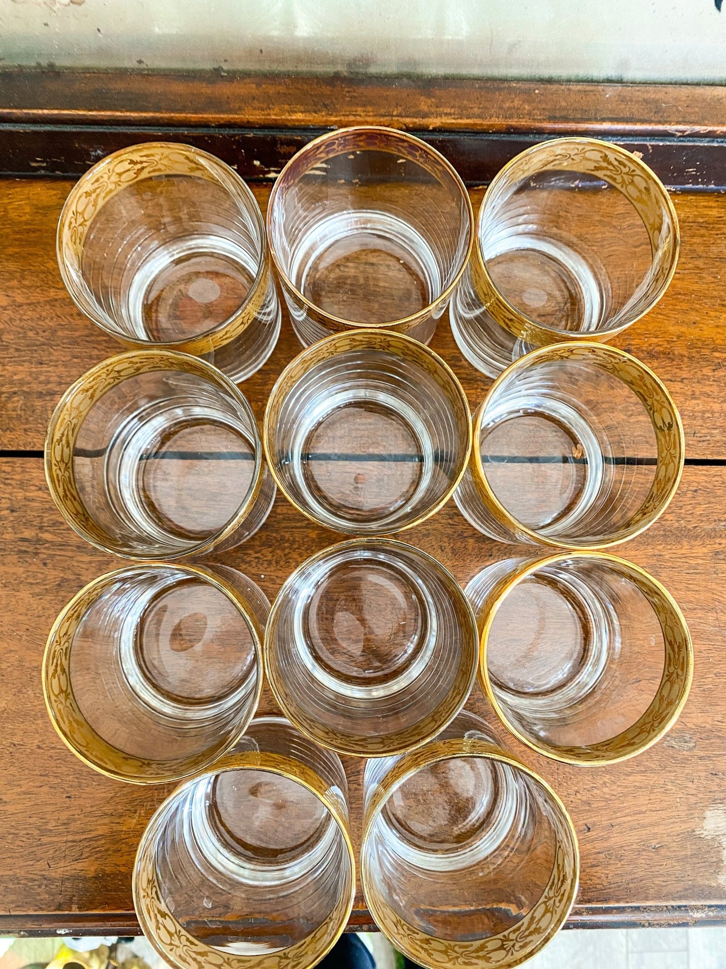 Set of Gold Rimmed Whiskey Glasses - Perth Market