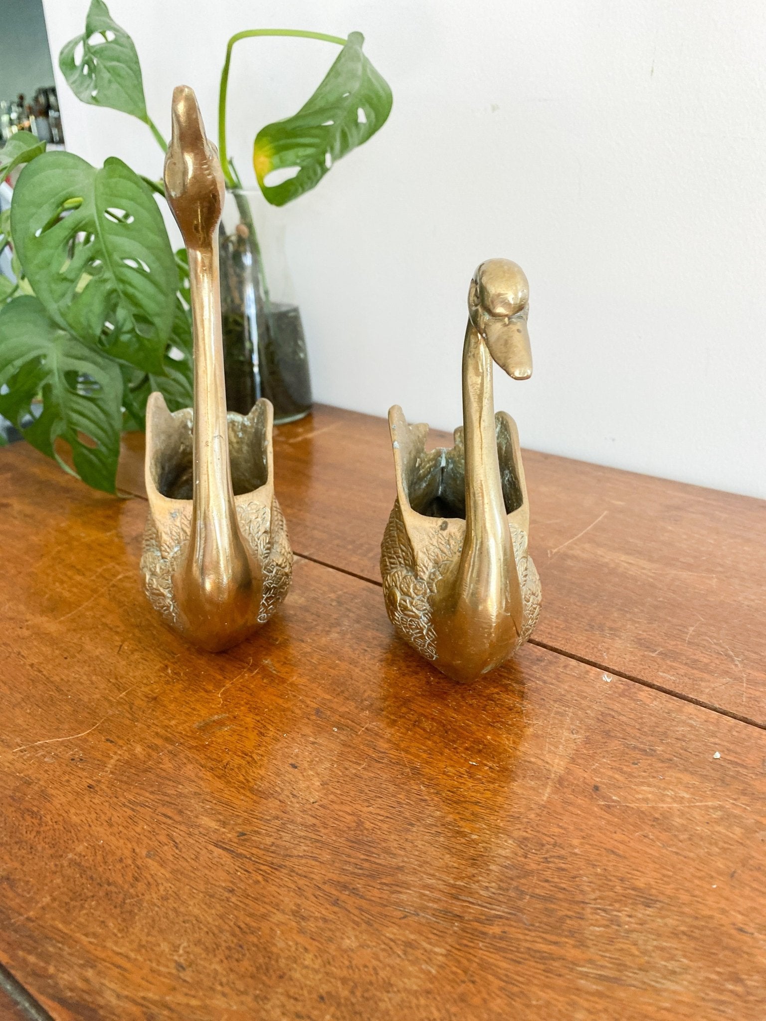 Set of Swan Brass Figurines - Perth Market