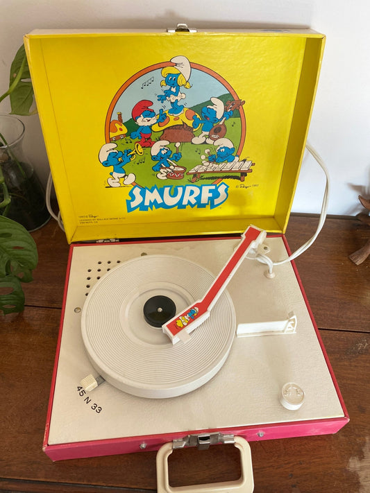 Smurf Record Player - 1982 - Perth Market
