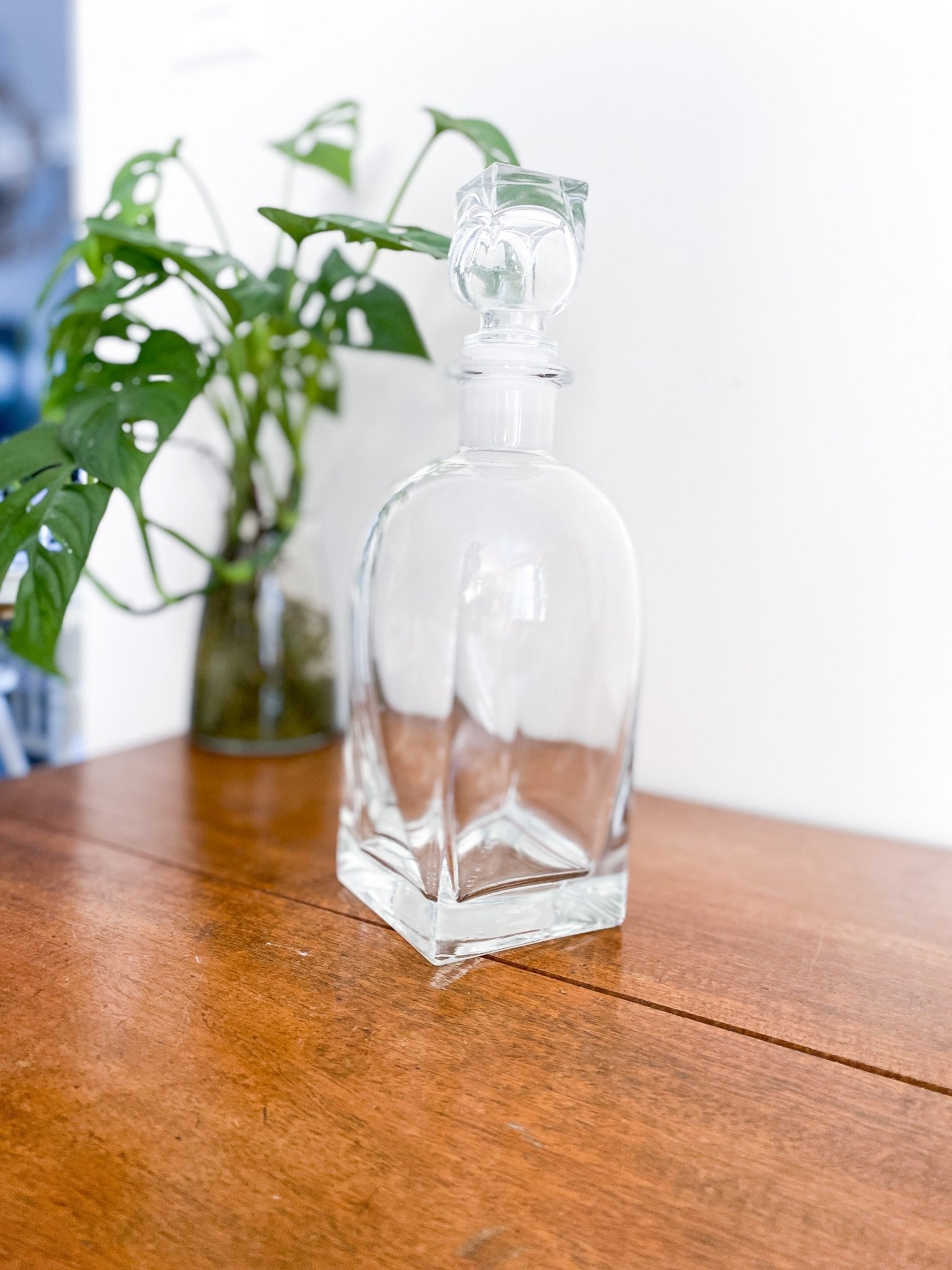 Square Clear Glass Decanter - Made in Italy - Perth Market