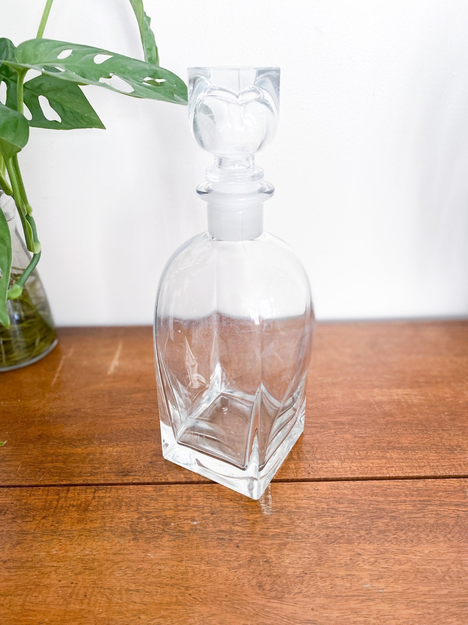 Square Clear Glass Decanter - Made in Italy - Perth Market