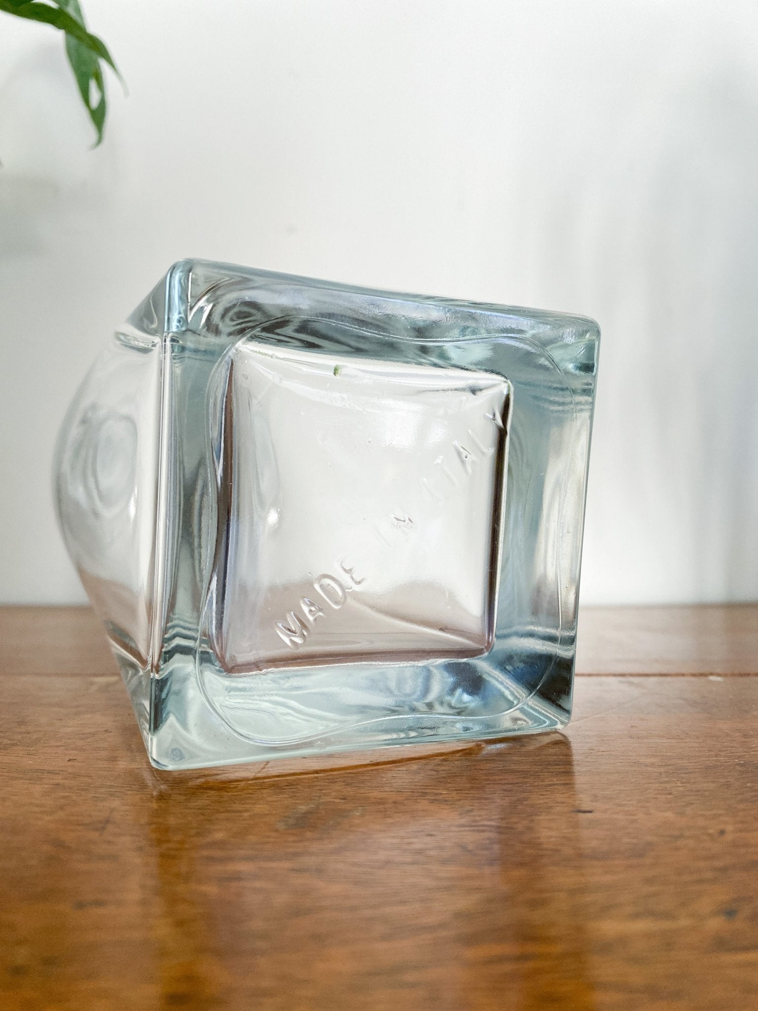 Square Clear Glass Decanter - Made in Italy - Perth Market