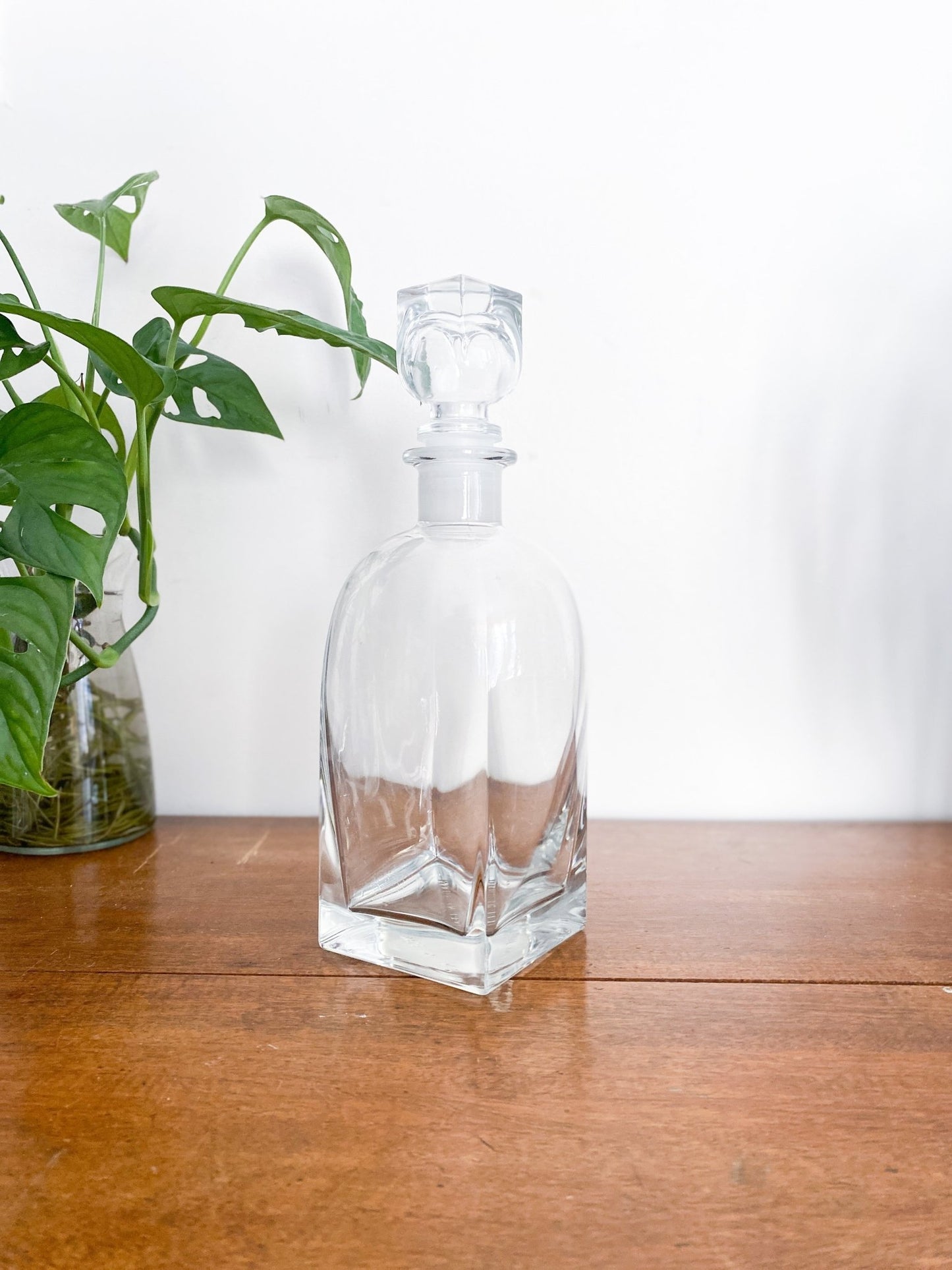 Square Clear Glass Decanter - Made in Italy - Perth Market