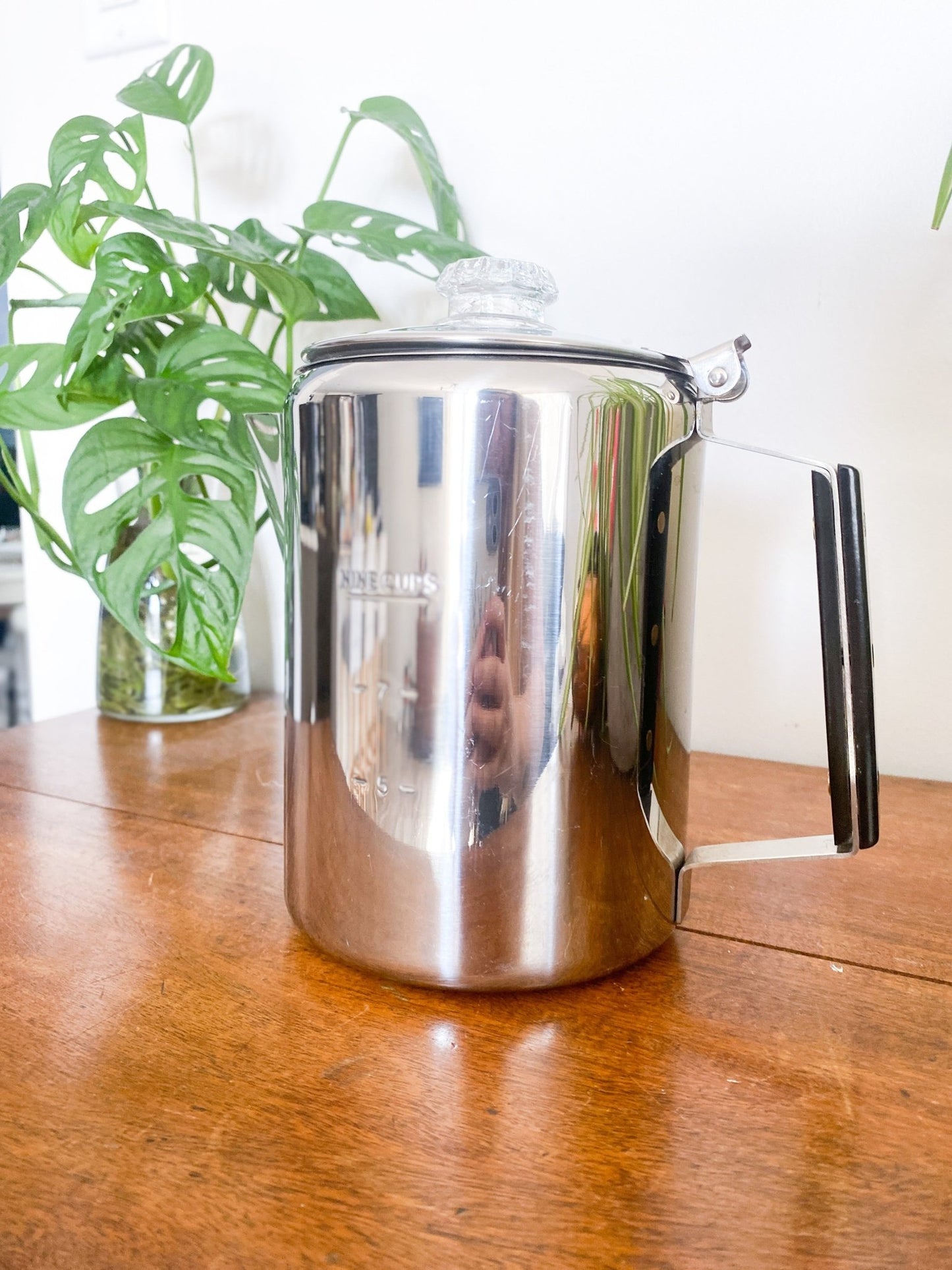 Vintage 9 Cup Stainless Steel Percolator - Perth Market