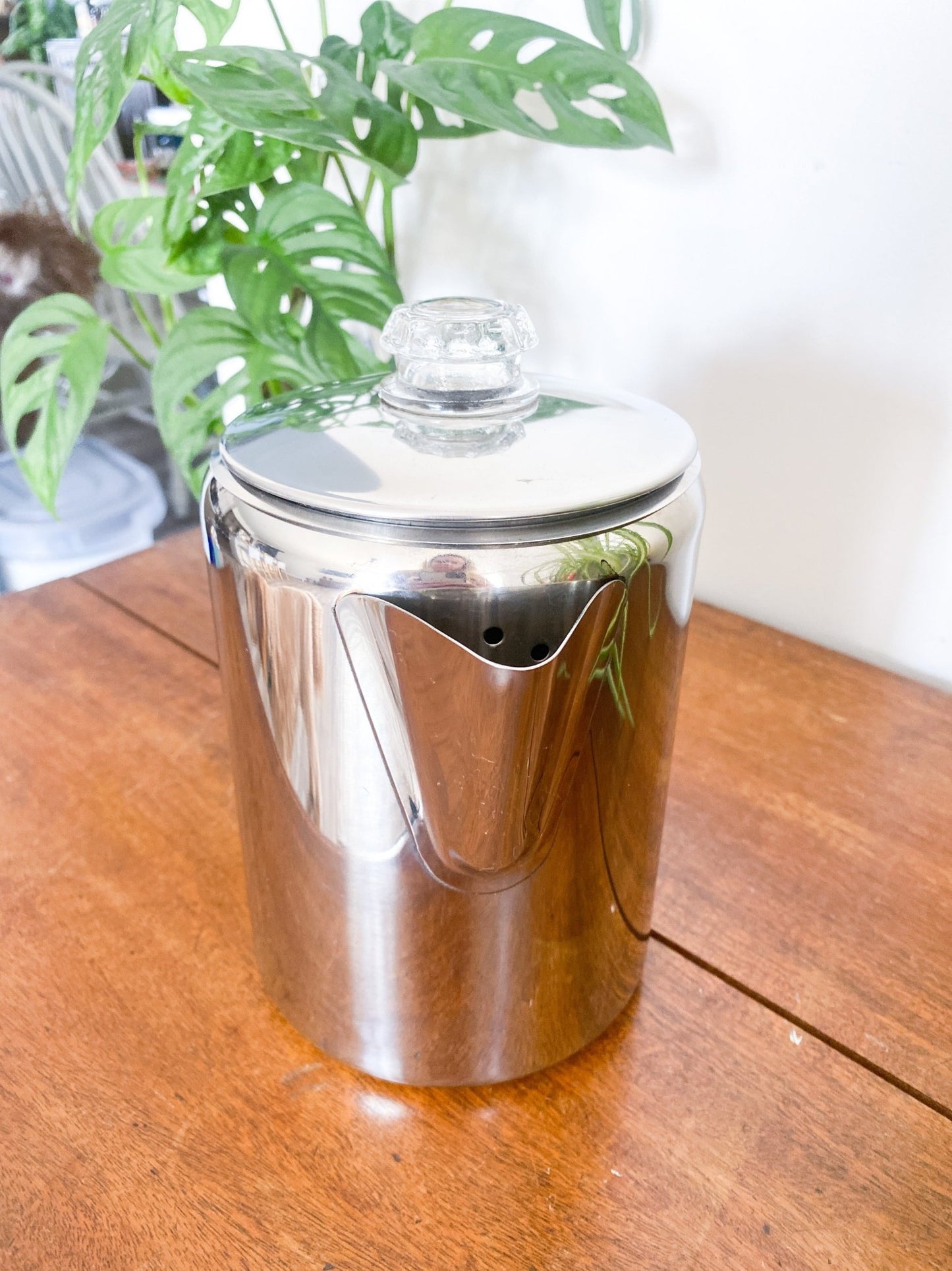 Vintage 9 Cup Stainless Steel Percolator - Perth Market