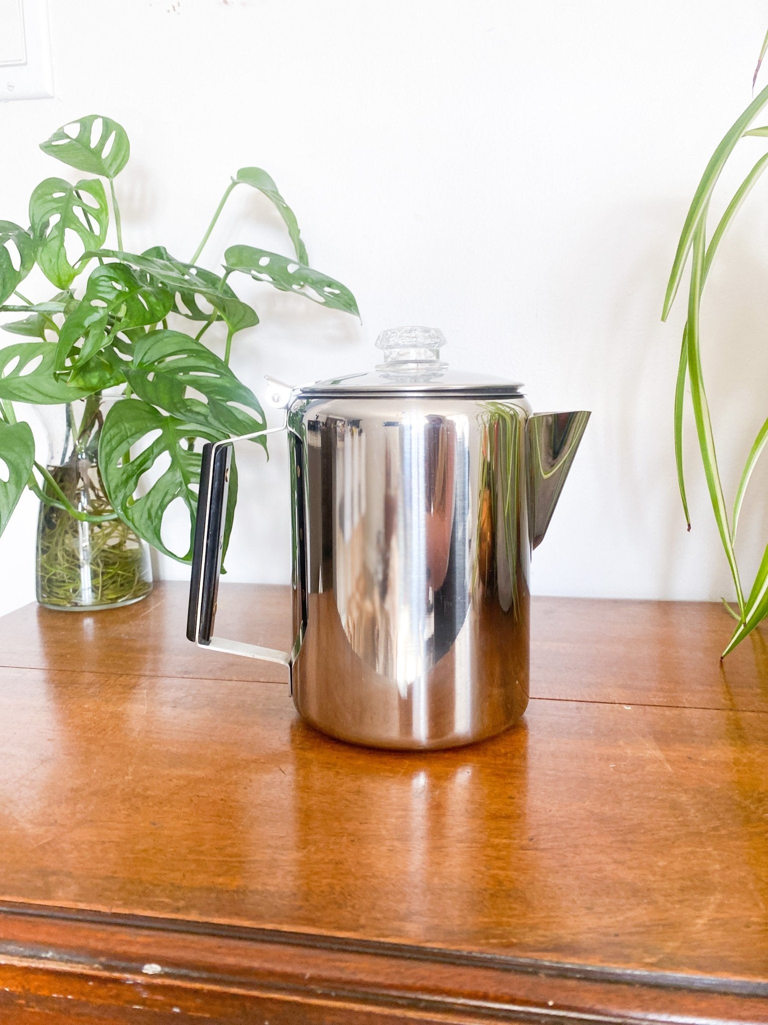 Vintage 9 Cup Stainless Steel Percolator - Perth Market