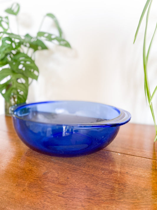 Vintage Blue Glass Pyrex Dish - Perth Market