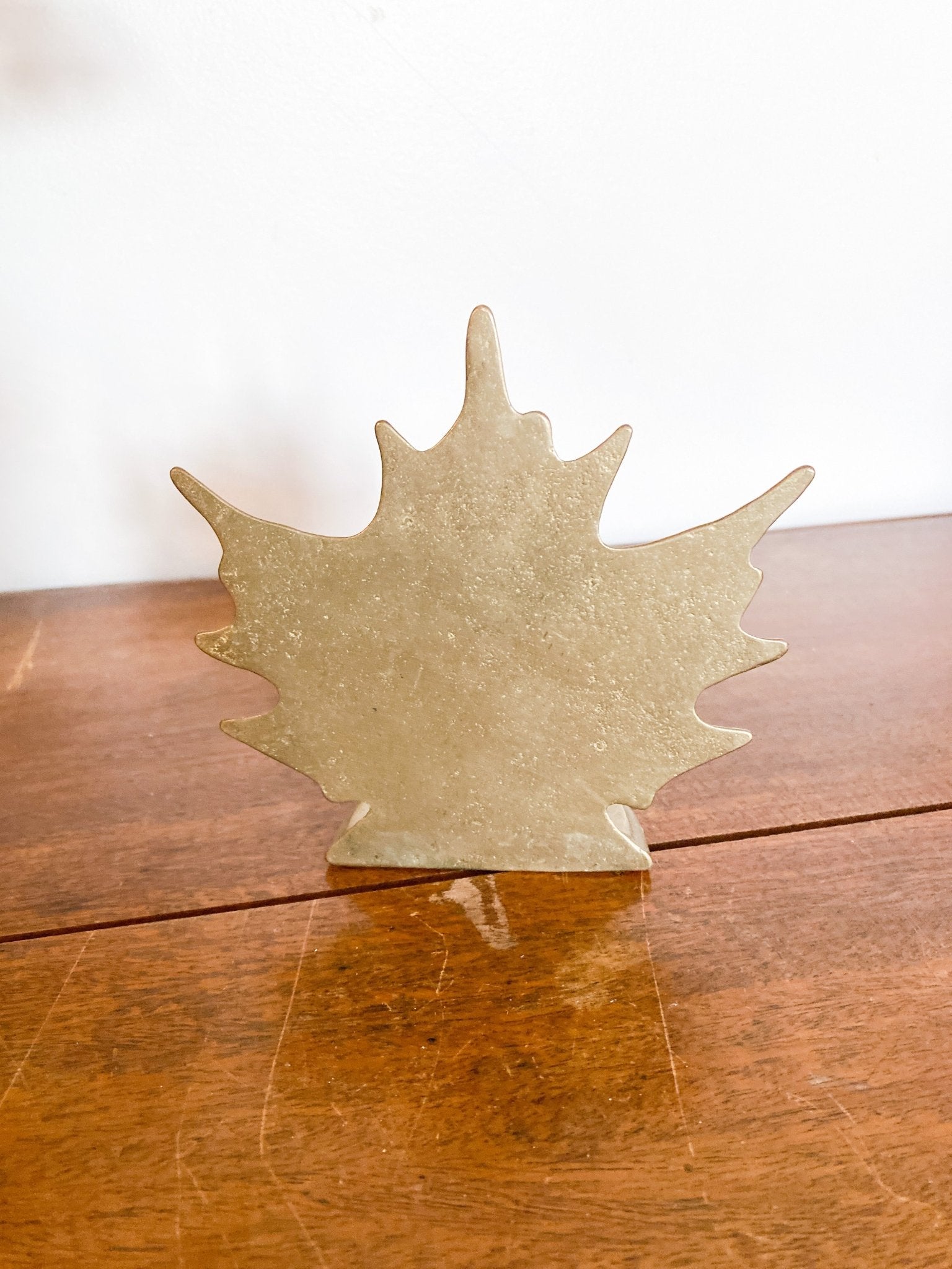 Vintage Brass Maple Leaf Bookend - Perth Market