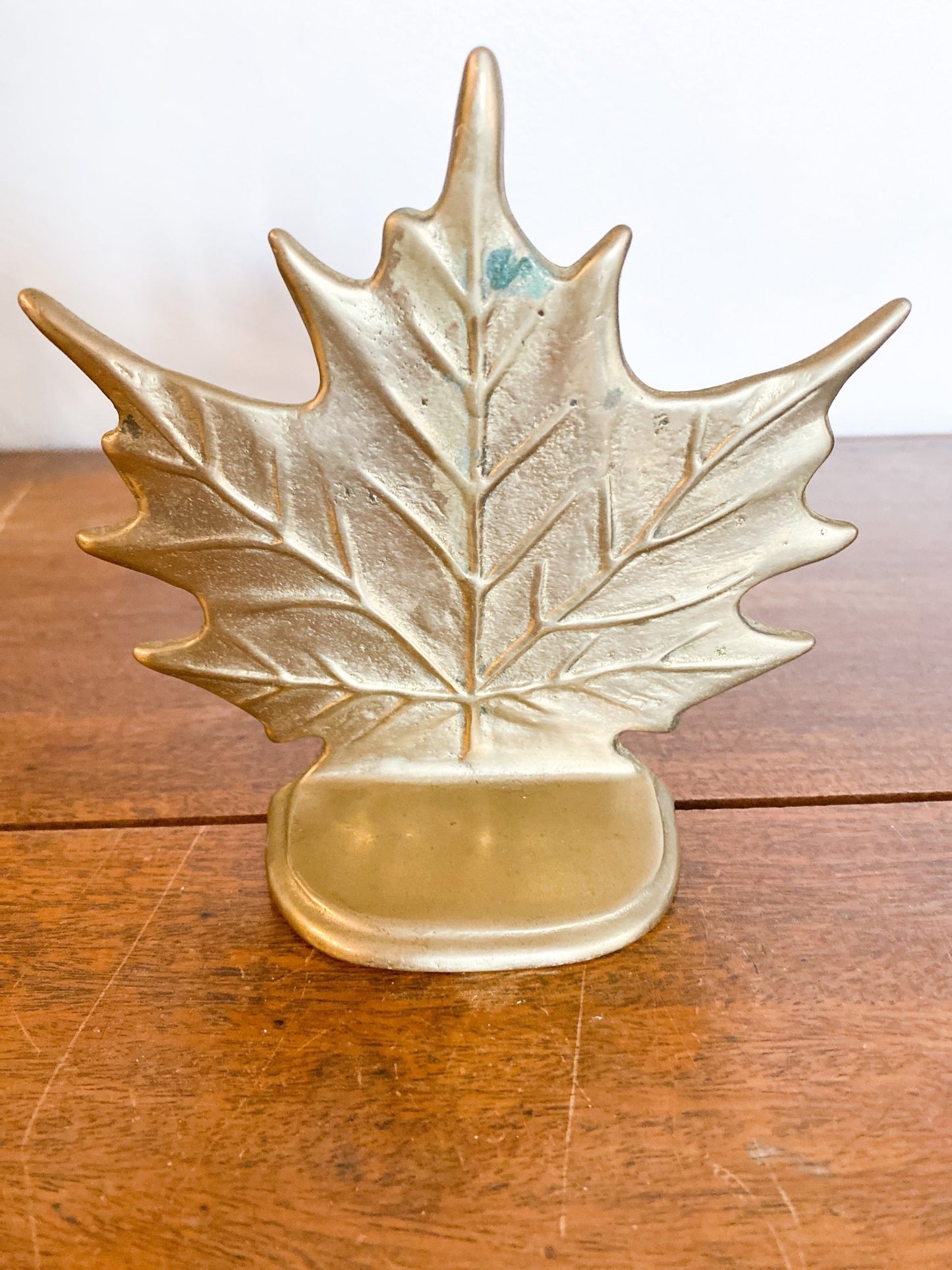 Vintage Brass Maple Leaf Bookend - Perth Market