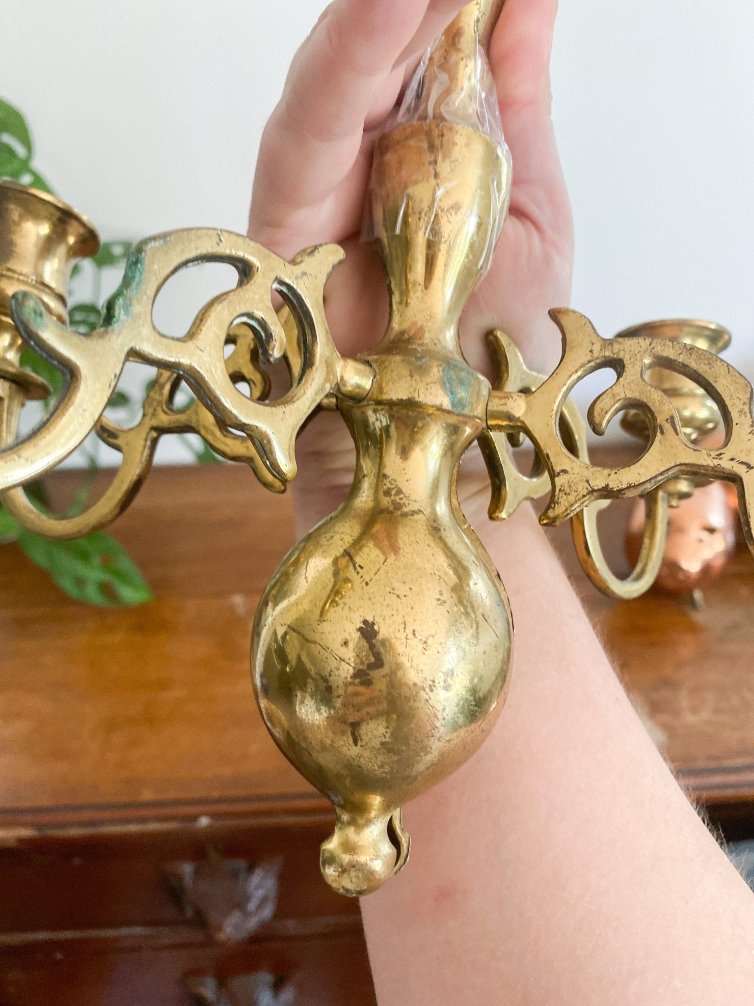 Vintage Brass Wall Sconce - Perth Market