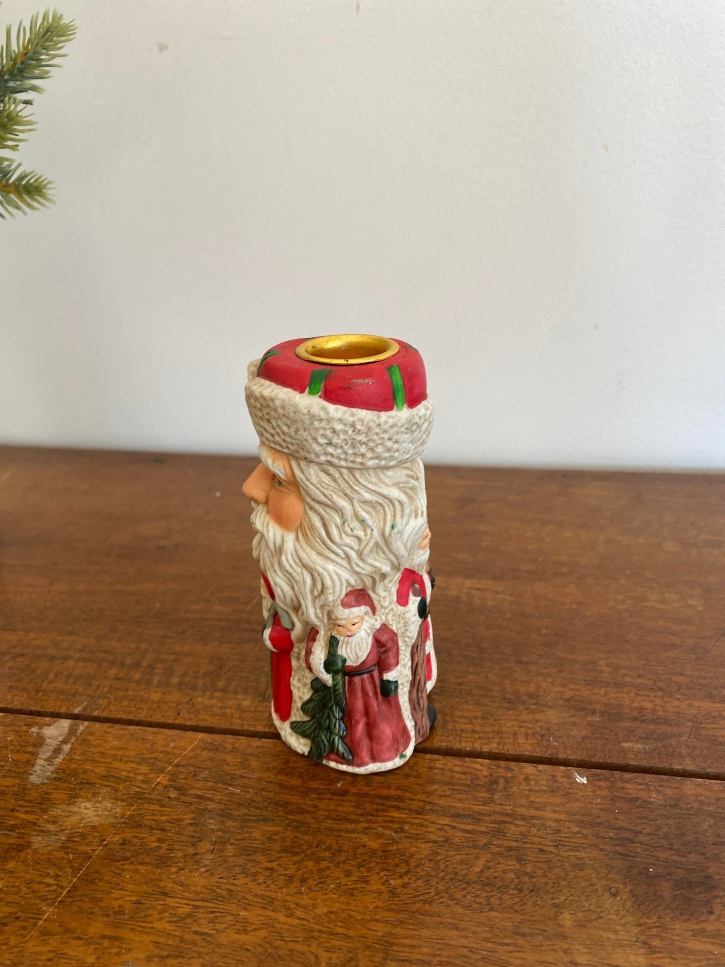 Vintage Brinnco Old World Santa Candle Holder - Perth Market