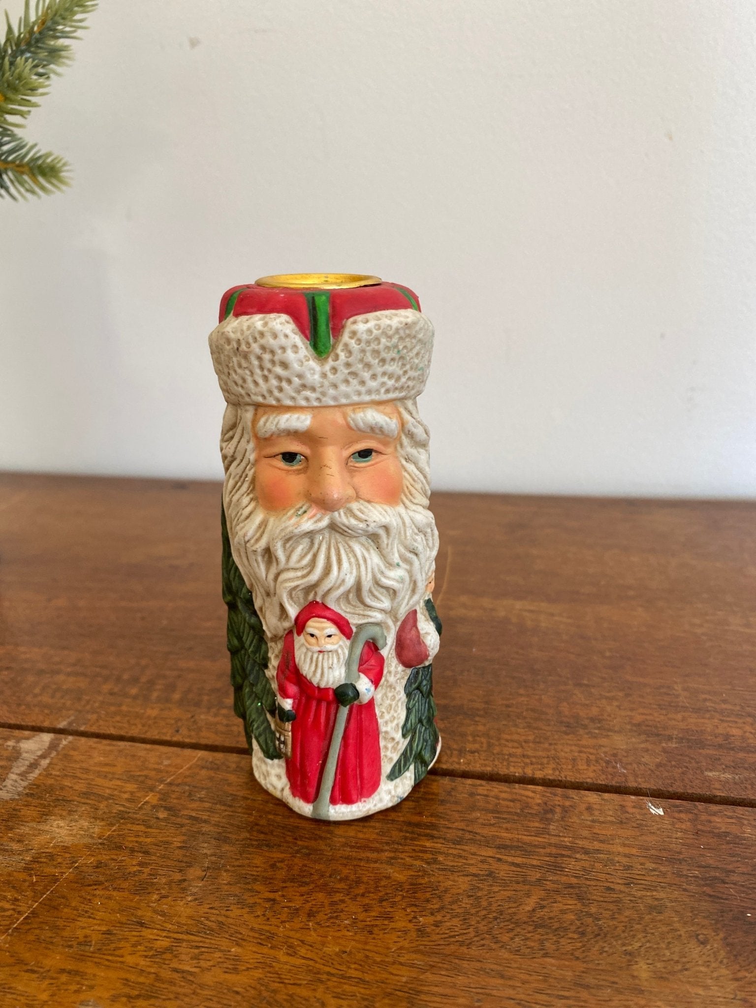 Vintage Brinnco Old World Santa Candle Holder - Perth Market