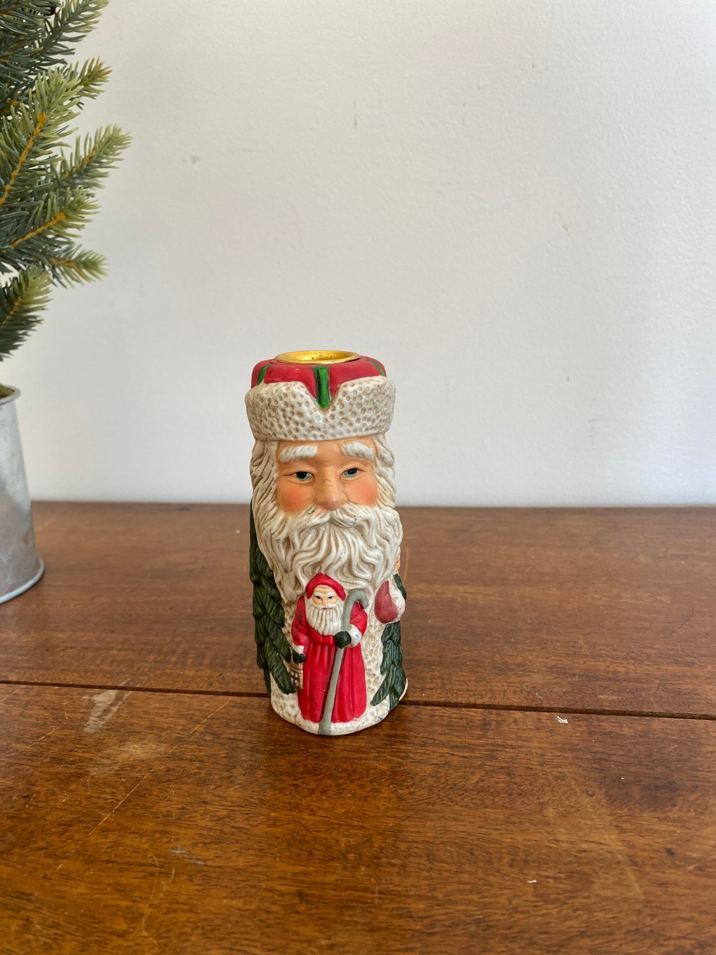 Vintage Brinnco Old World Santa Candle Holder - Perth Market