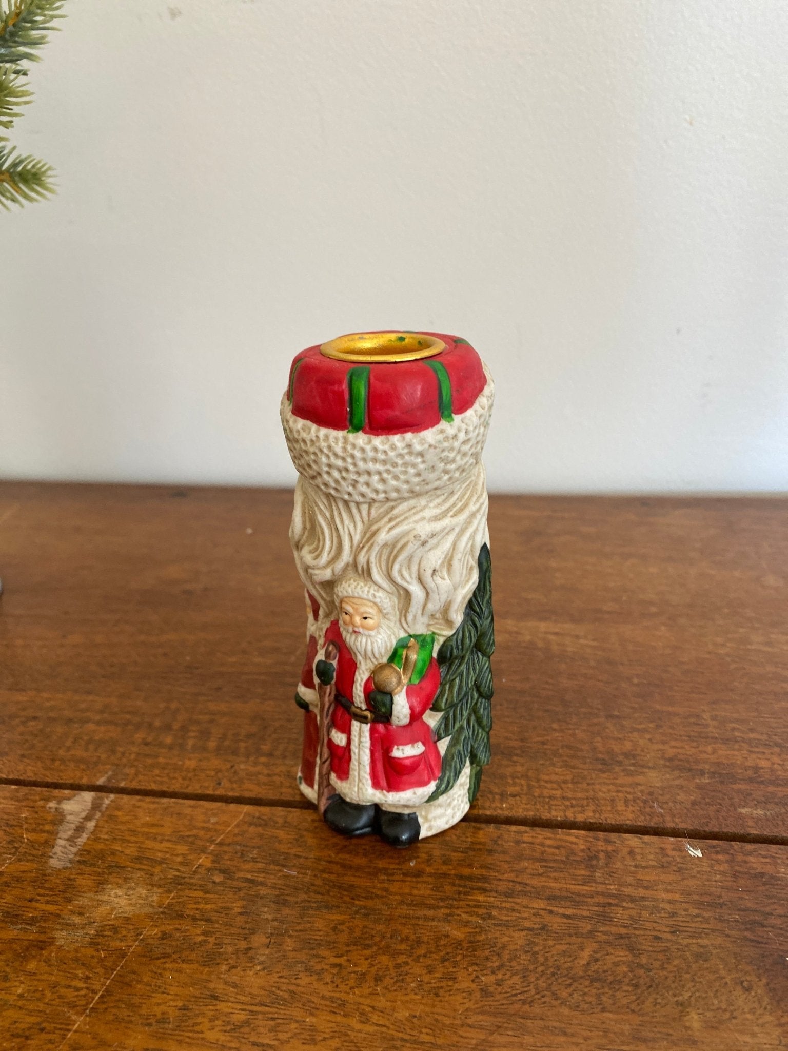 Vintage Brinnco Old World Santa Candle Holder - Perth Market