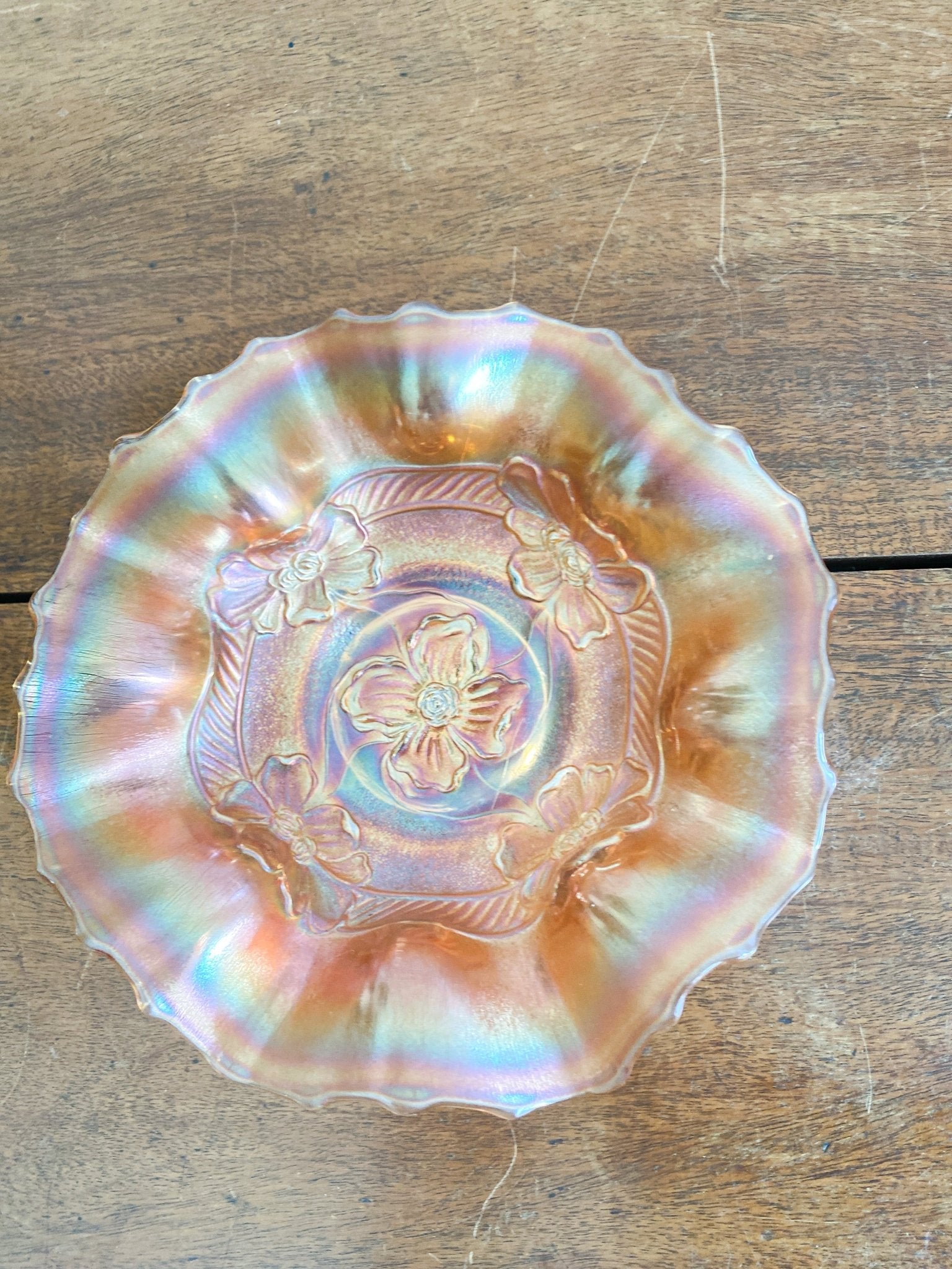 Vintage Carnival Glass Snack Bowl - Perth Market