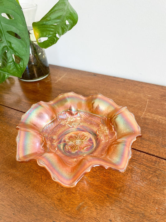 Vintage Carnival Glass Snack Bowl - Perth Market