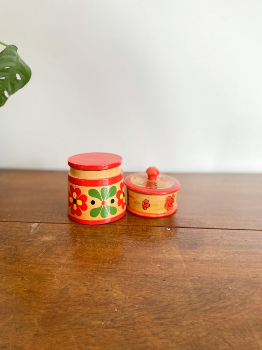 Vintage Folk Art Wooden Box - Perth Market