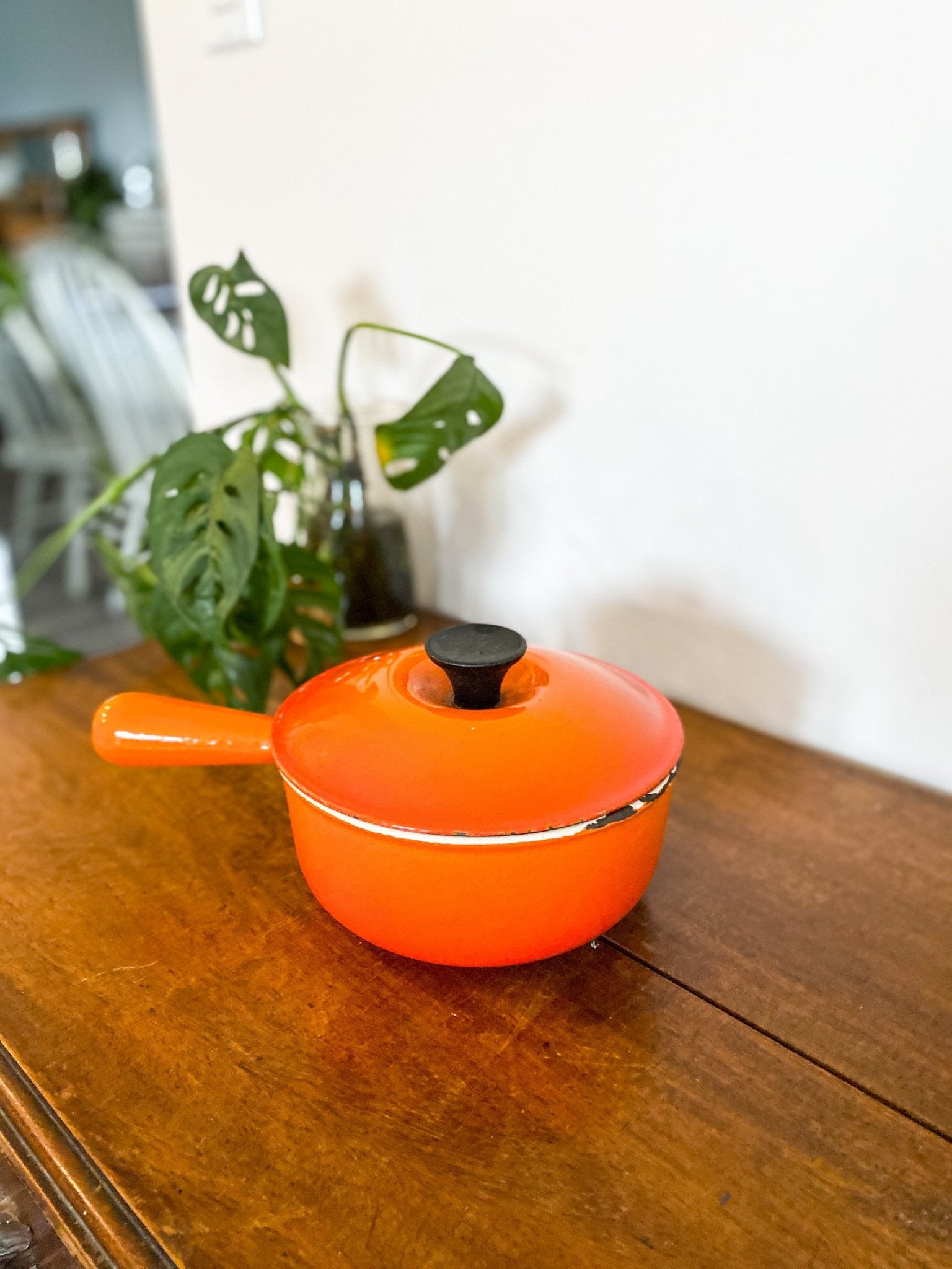 Vintage French Enamled Cast Iron Sauce Pan - no. 18 - Perth Market