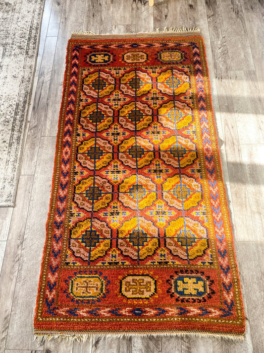 Vintage Geometric Wool Rug - Perth Market