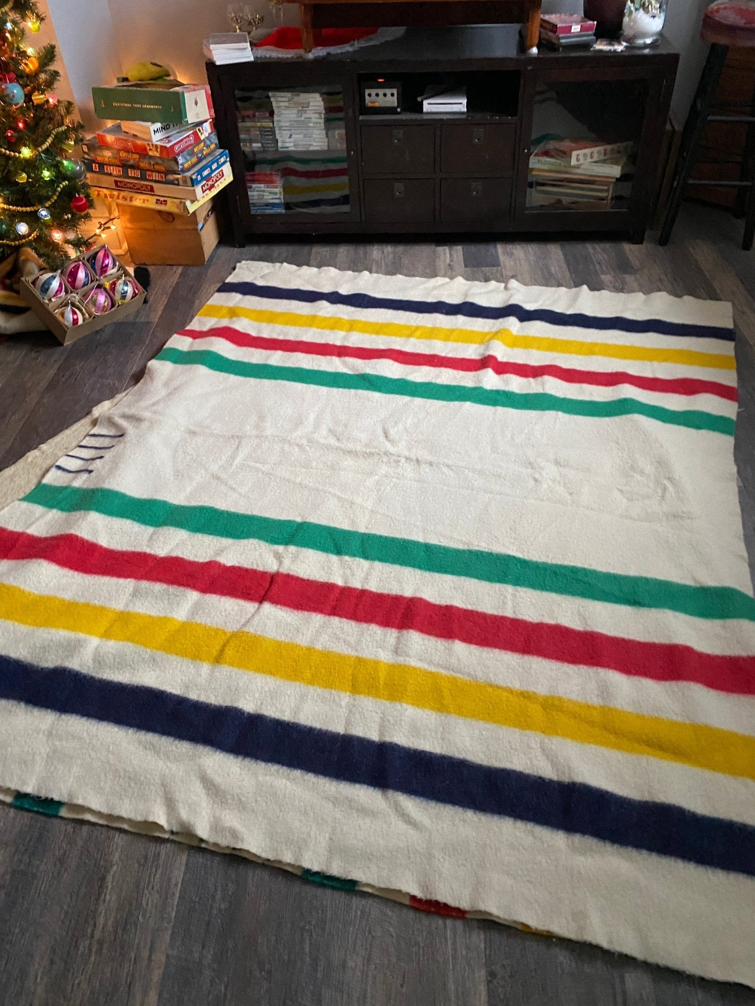 Vintage Hudson Bay Company Point Blanket - Made in England - Perth Market