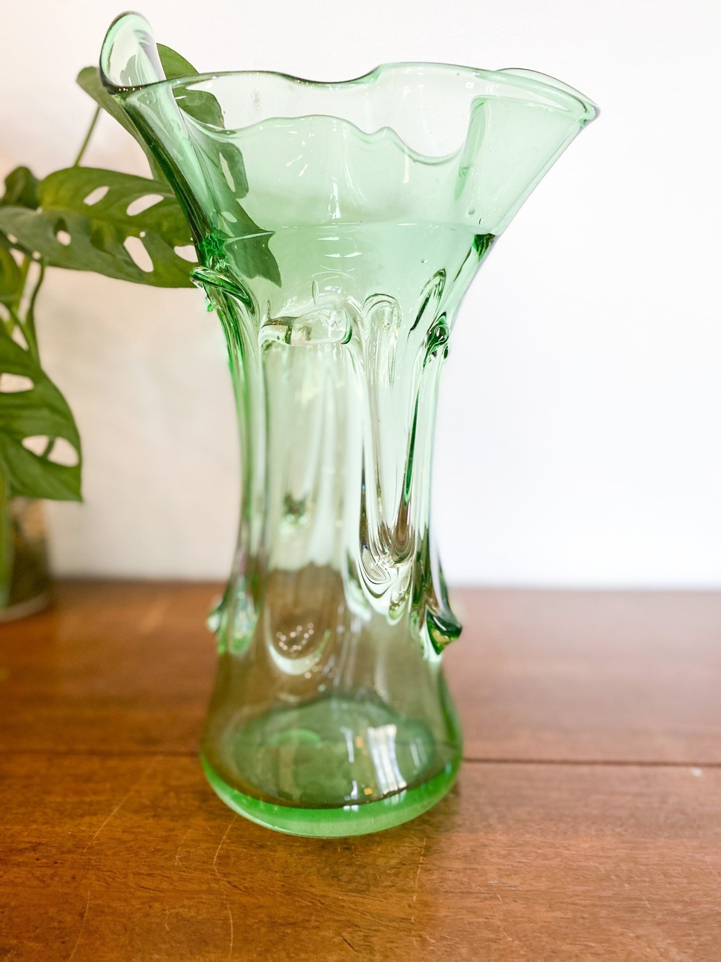 Vintage MCM Swung Glass Large Vase - Perth Market