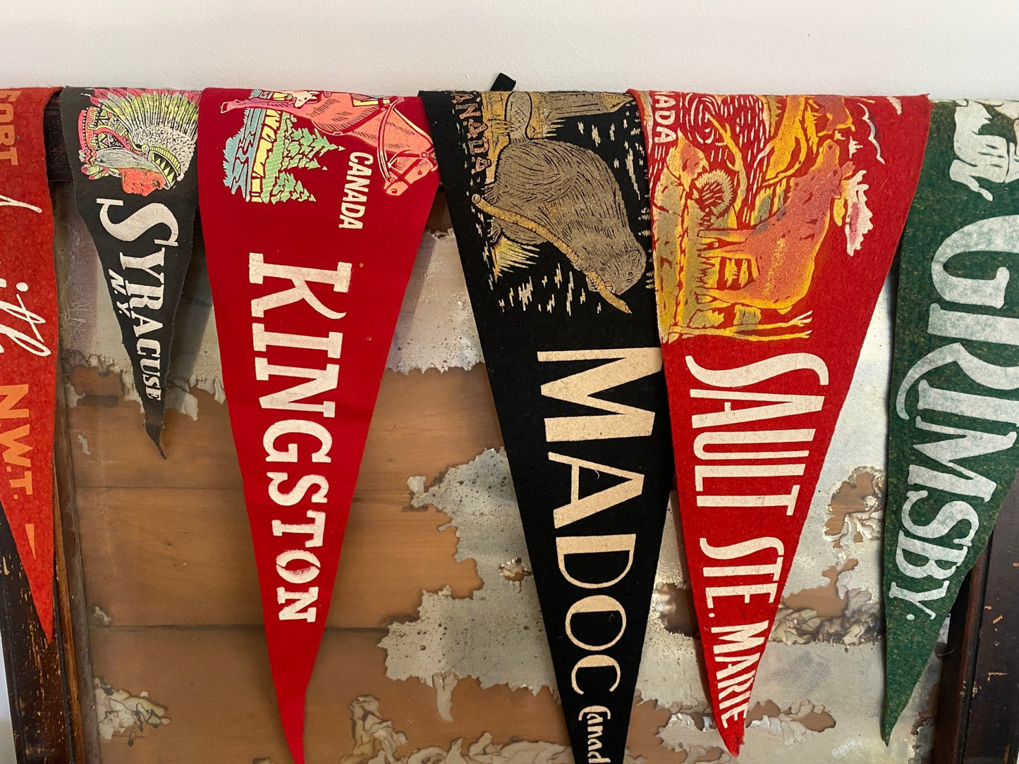 Vintage Pennant Flags - Perth Market