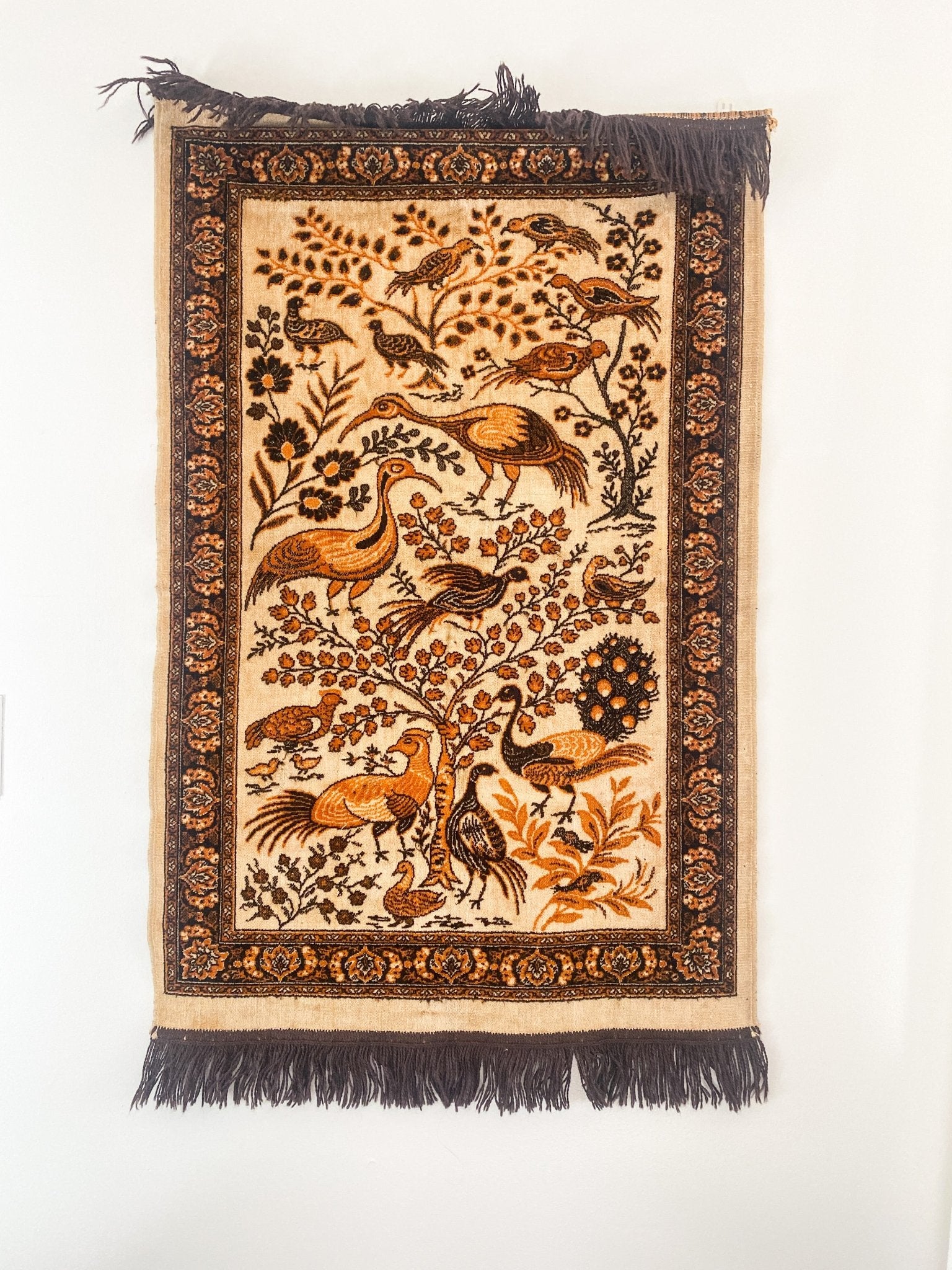 Vintage Pictorial Tree of Life Rug | Afghan | Handmade - Perth Market