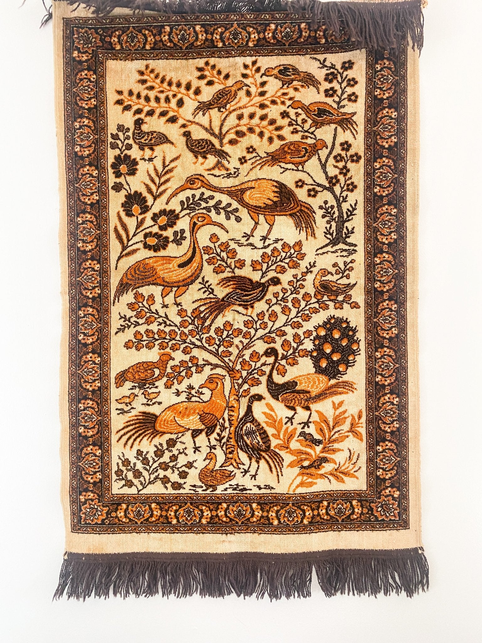 Vintage Pictorial Tree of Life Rug | Afghan | Handmade - Perth Market