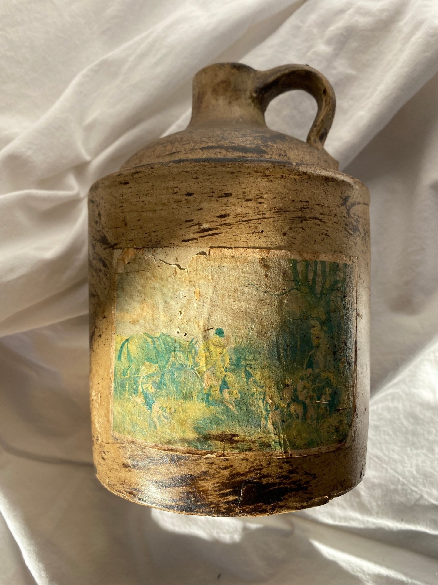 Vintage Pottery Jug with Picturesque Landscape - Perth Market