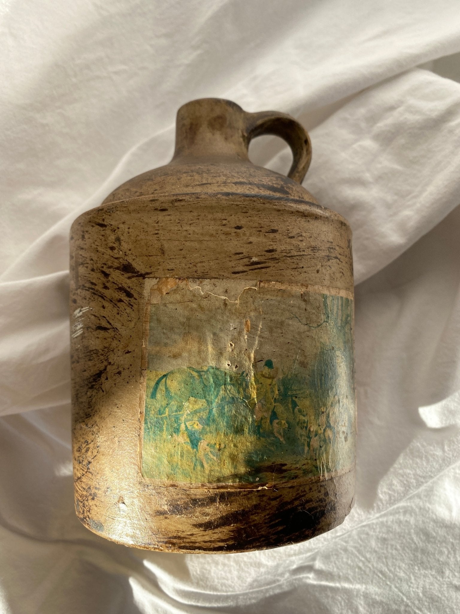 Vintage Pottery Jug with Picturesque Landscape - Perth Market