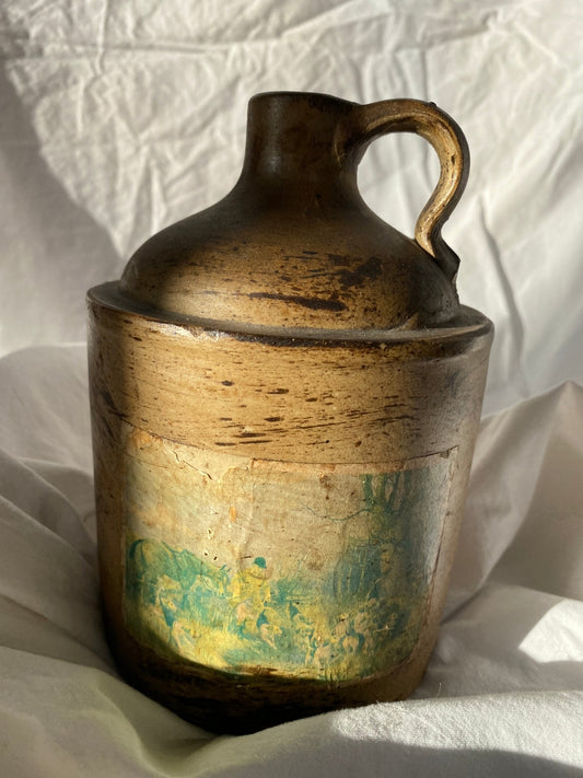 Vintage Pottery Jug with Picturesque Landscape - Perth Market