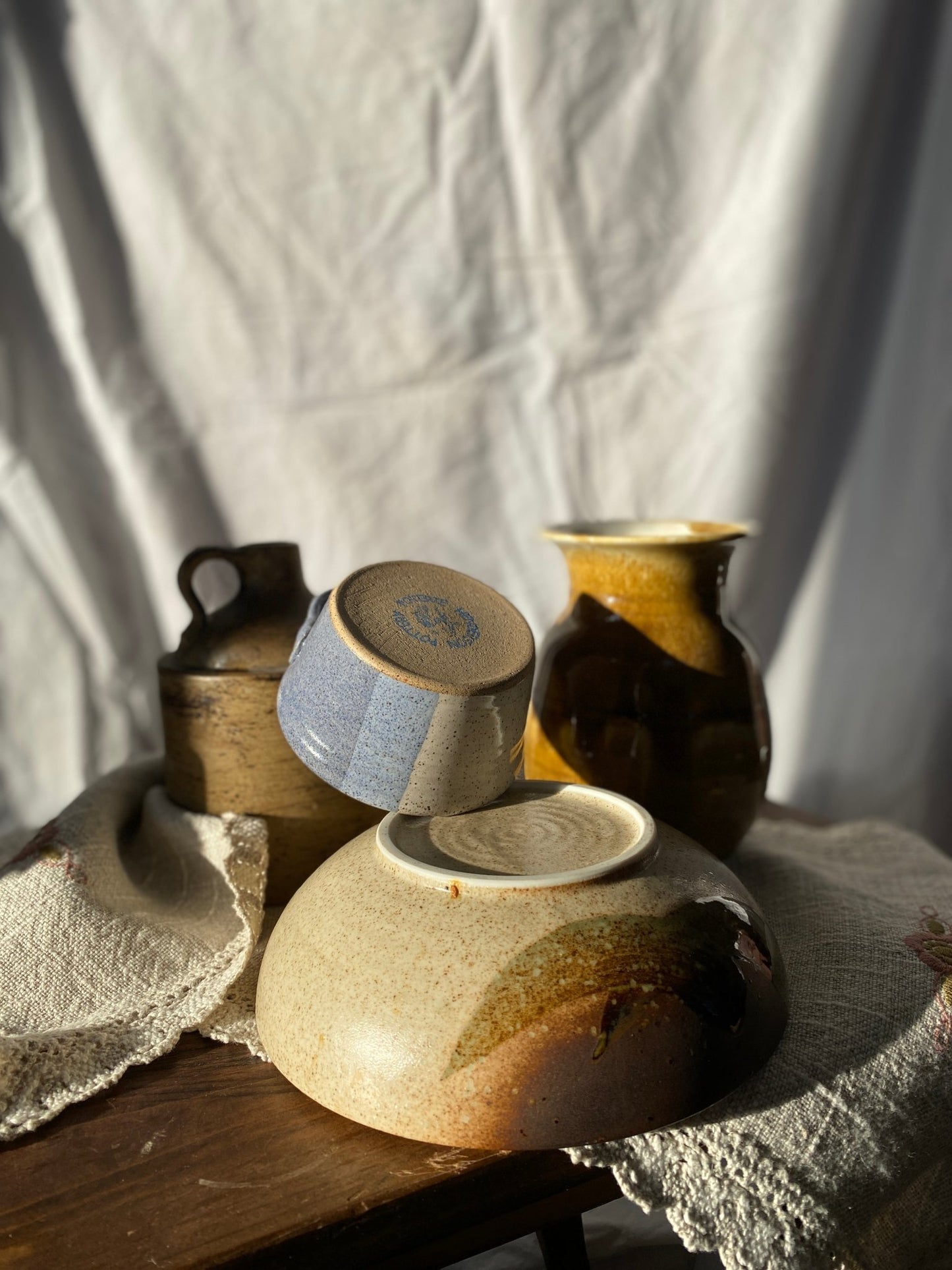 Vintage Pottery Jug with Picturesque Landscape - Perth Market