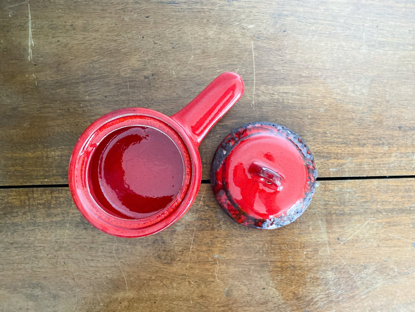 Vintage Red Lava Drip Soup Bowl - Perth Market