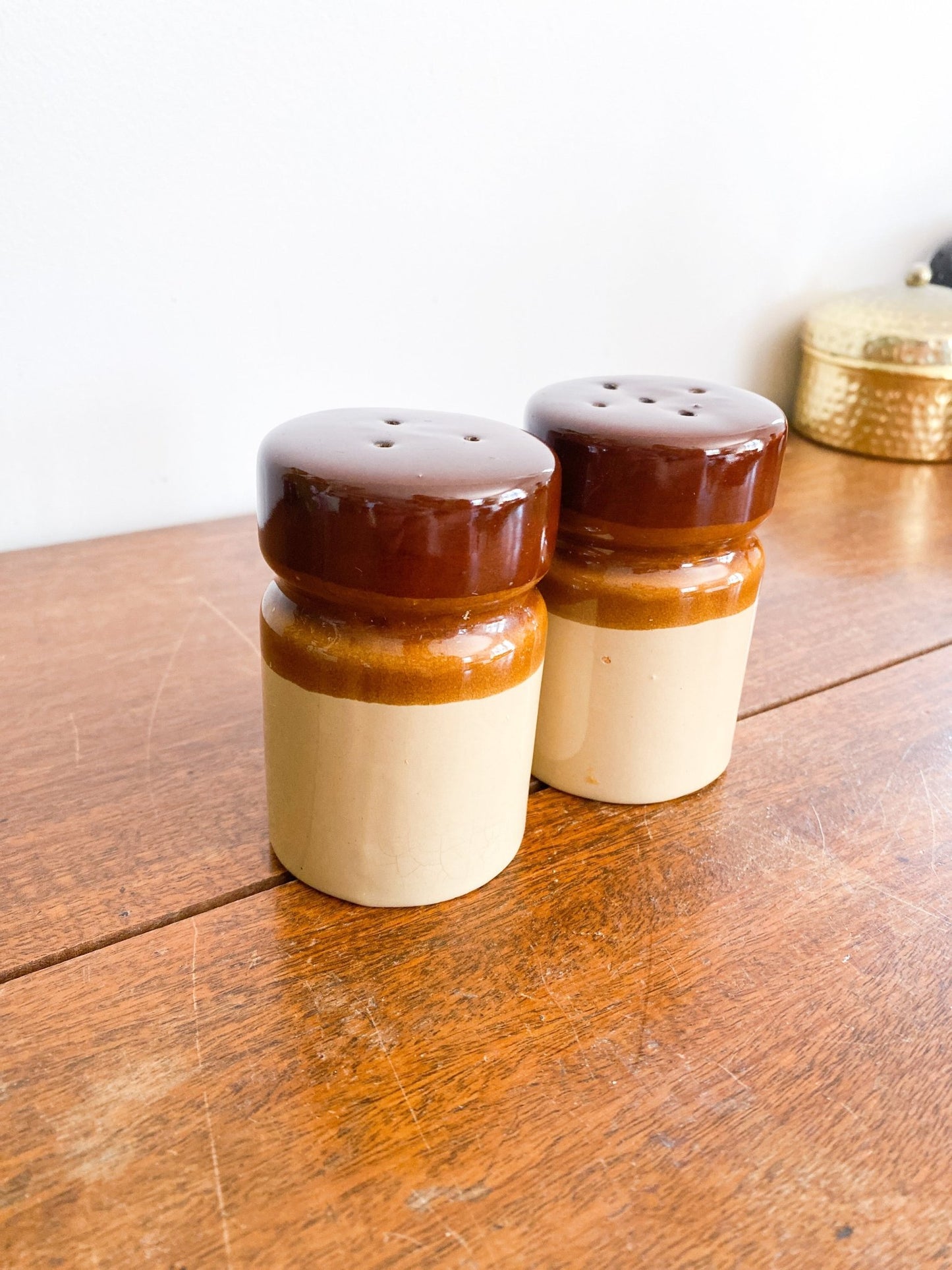 Vintage Stoneware Salt and Pepper Shakers - Perth Market