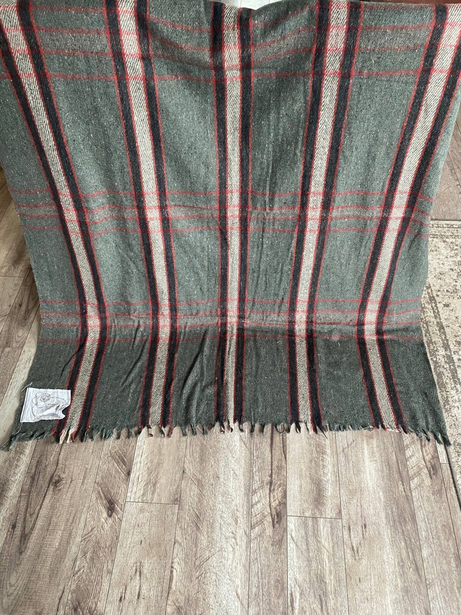 Vintage Tartan Wool Blend Blanket - Perth Market