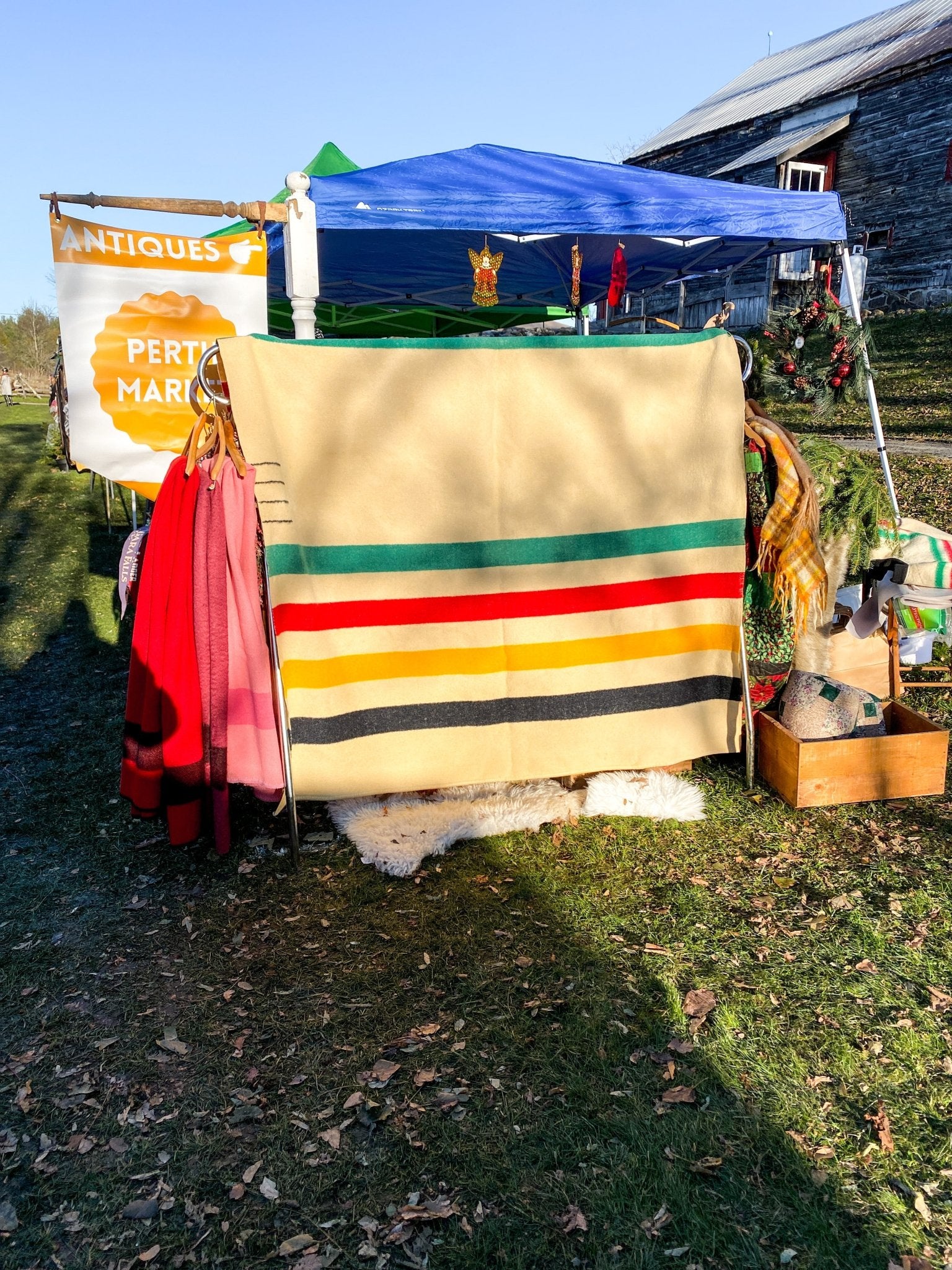 Vintage Trappers Point Blanket - Made in England - Perth Market