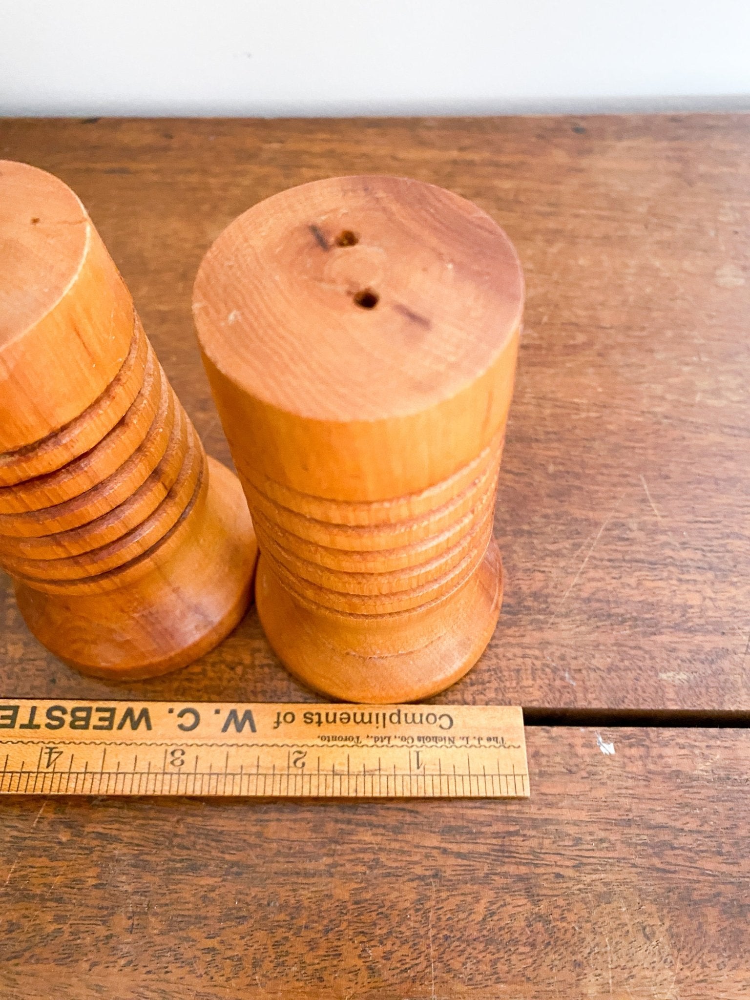 Wooden Circular Salt & Pepper Shakers - Perth Market